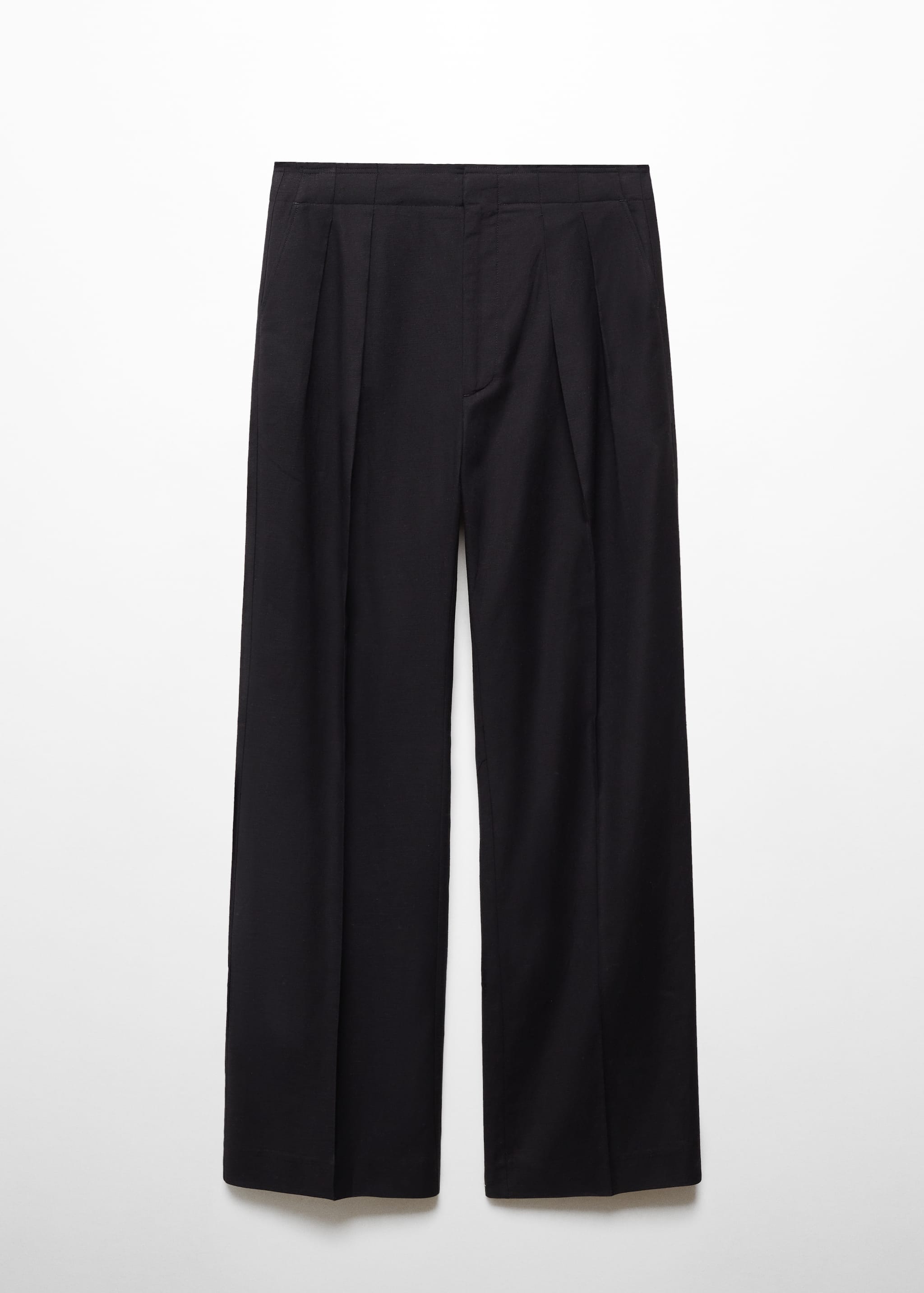 Contrast-trim pleated trousers - Article without model