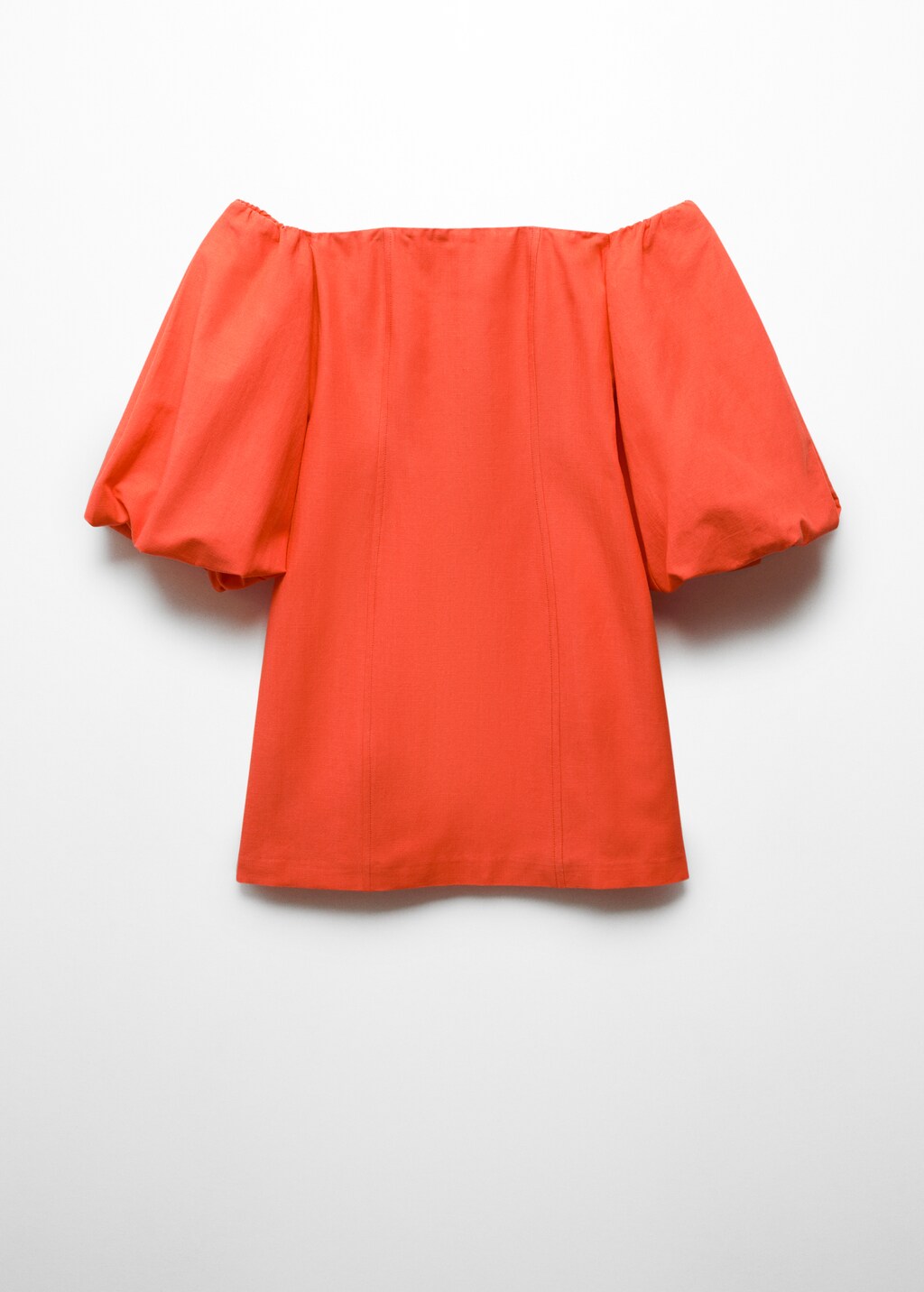 Puffed sleeves dress | MANGO Japan