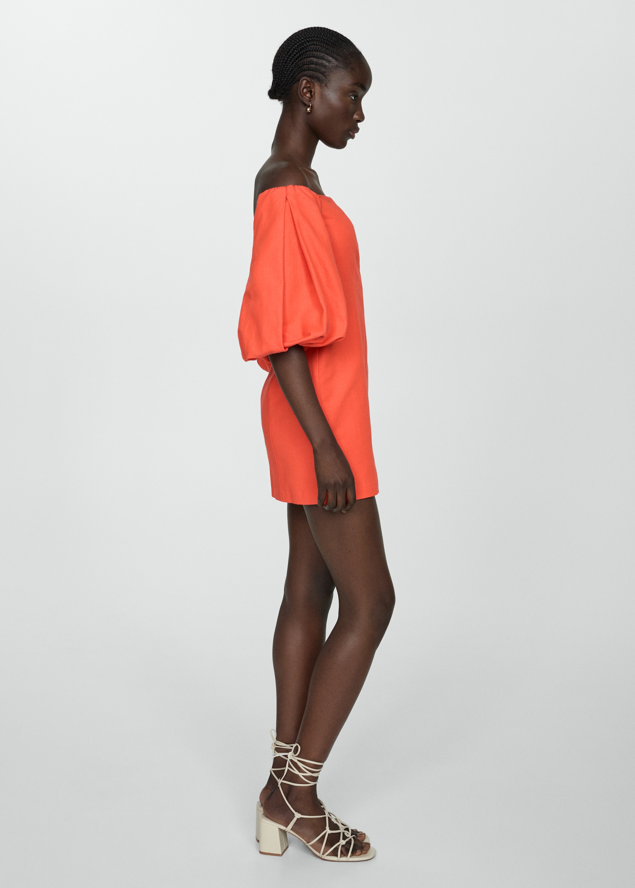 Vestido mangas abullonadas Mujer MNG Honduras - Main Image