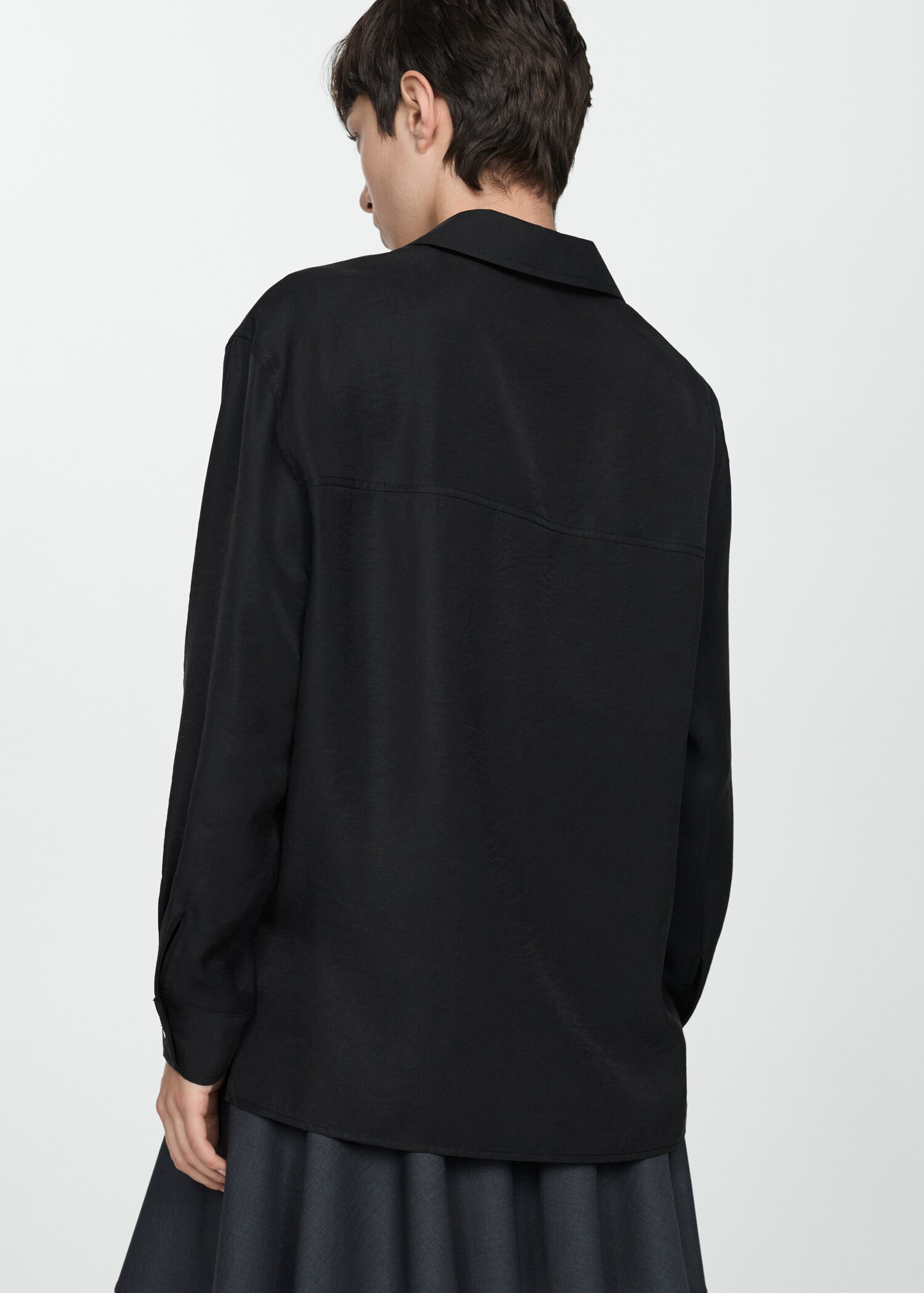 Chest-pocket modal shirt - Woman | MANGO USA