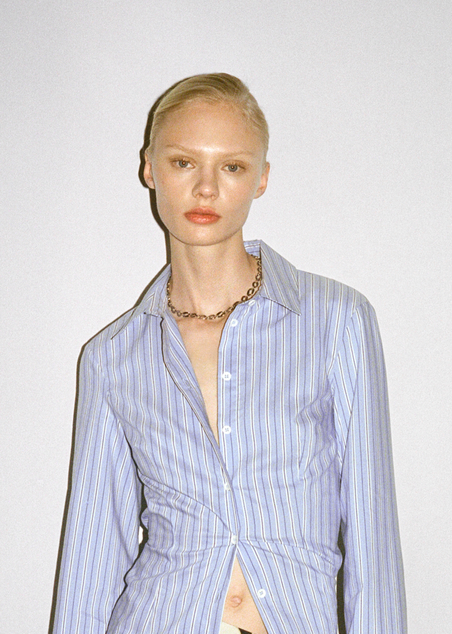 Striped bow blouse - Details of the article 7
