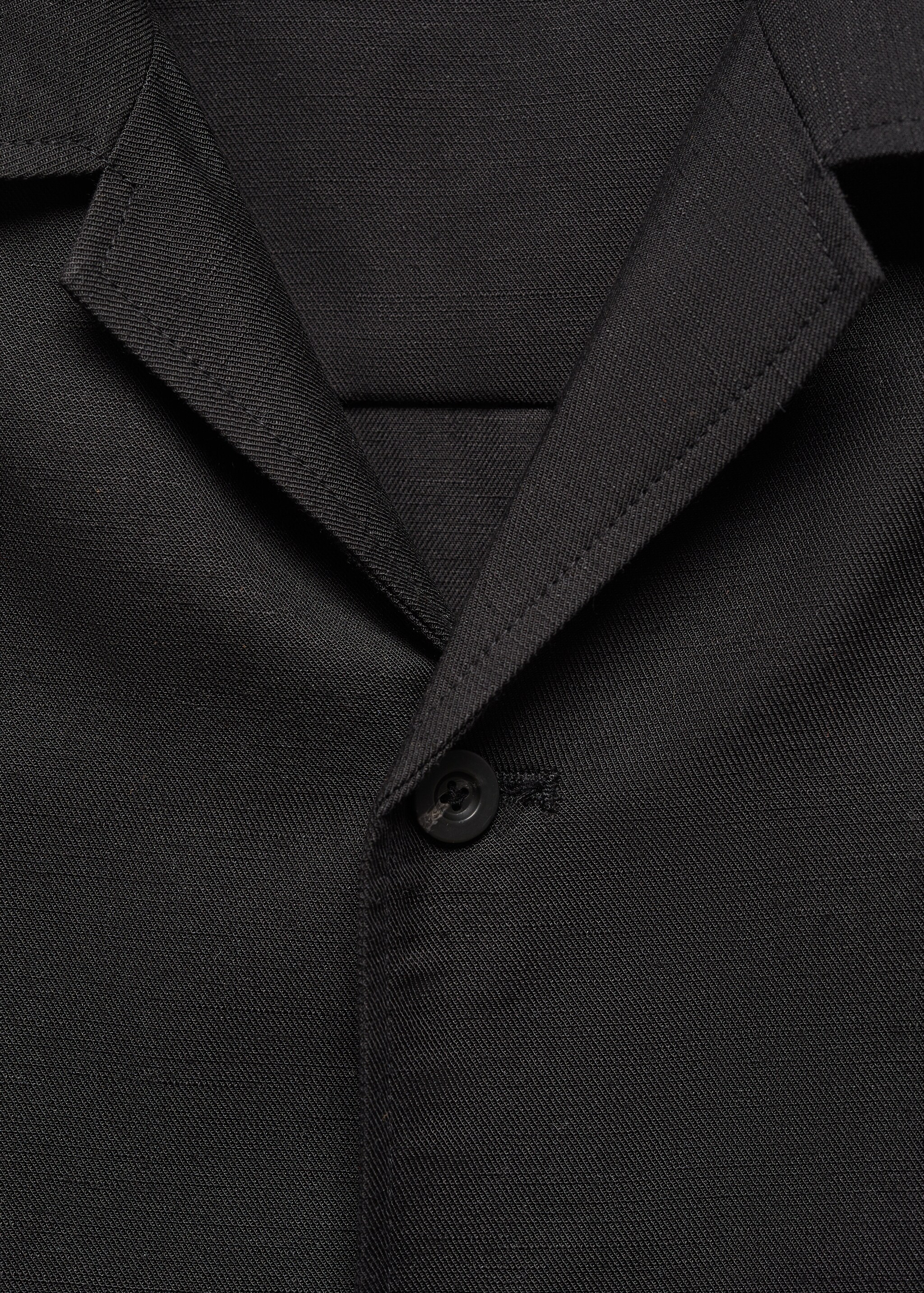 Slim-fit linen-blend overshirt - Details of the article 8