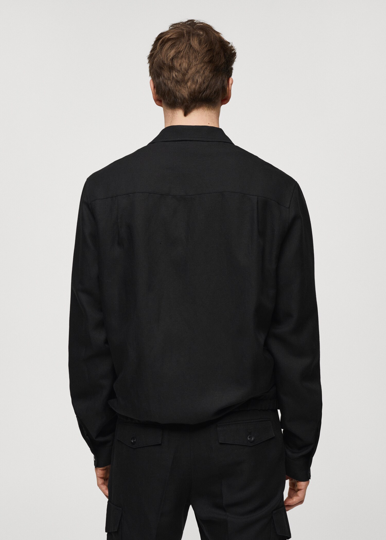 Surchemise slim-fit mélange de lin - Verso de l’article