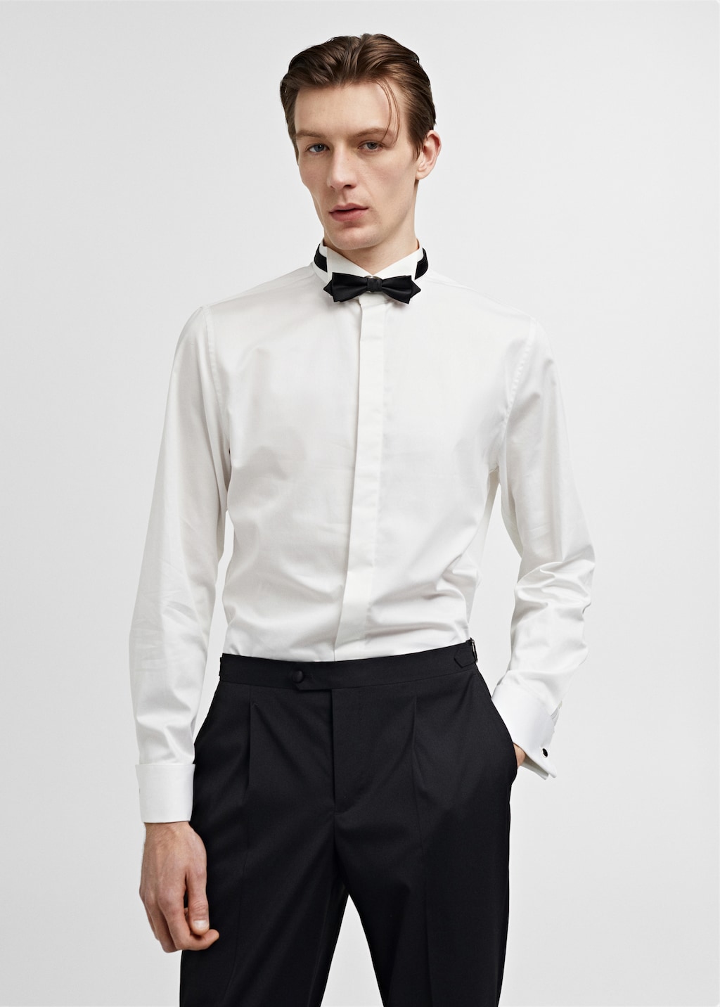 Slimfit tuxedo shirt Man MANGO Philippines