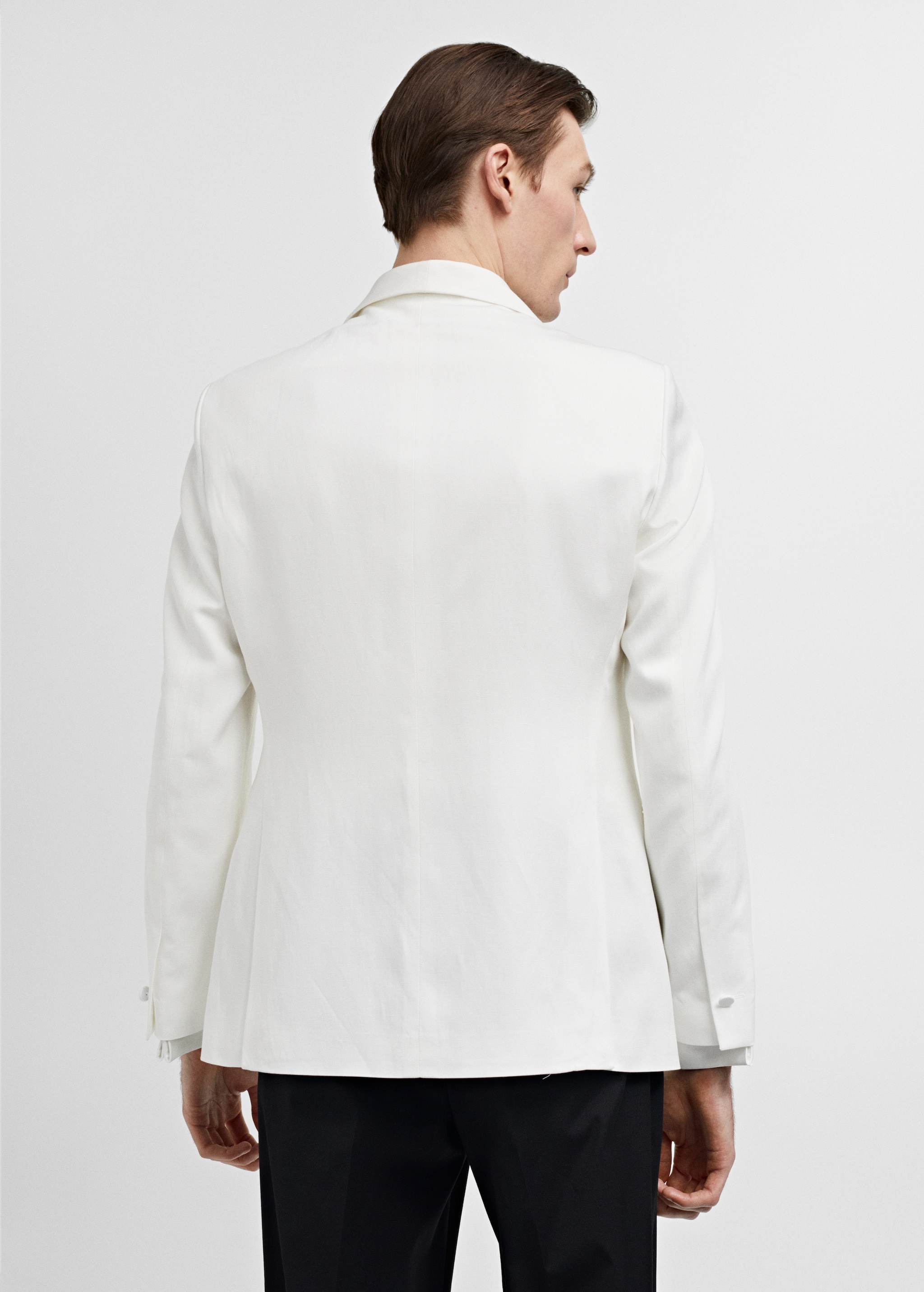 Пиджак смокинг slim fit тенсель и лен - Обратная сторона изделия
