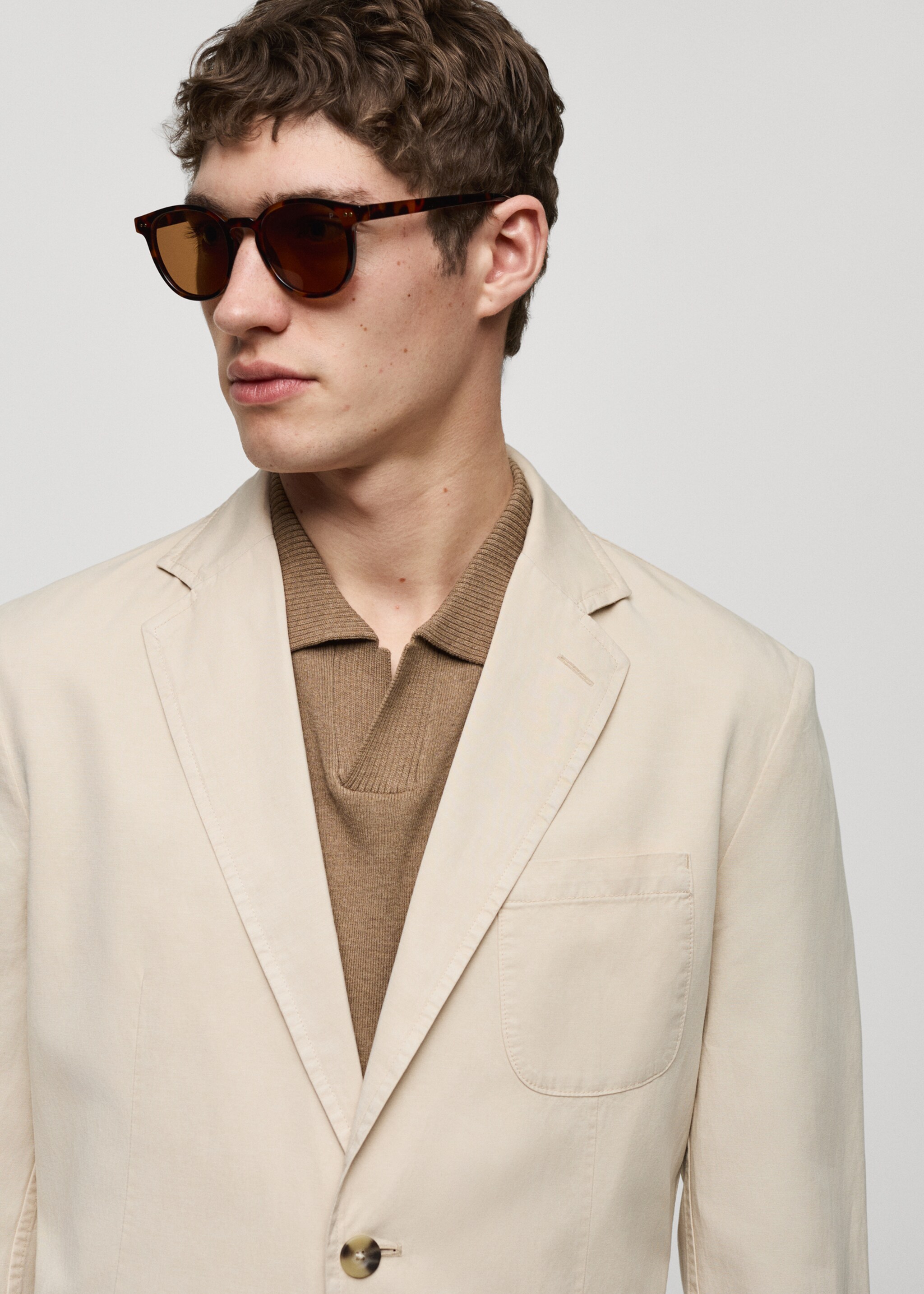 Americana slim fit lino algodón - Detalle del artículo 1