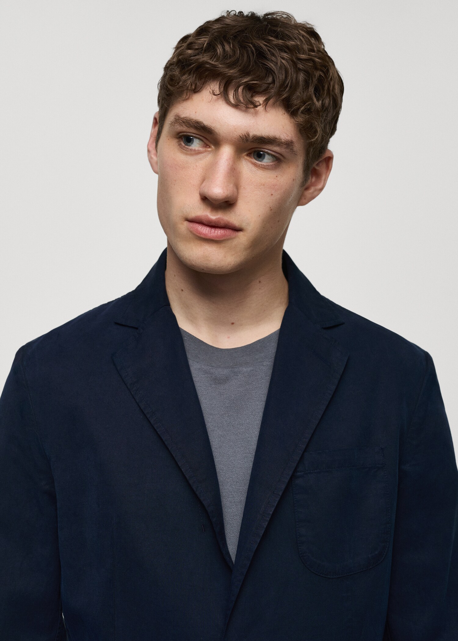 Veste slim fit lin coton - Détail de l'article 1