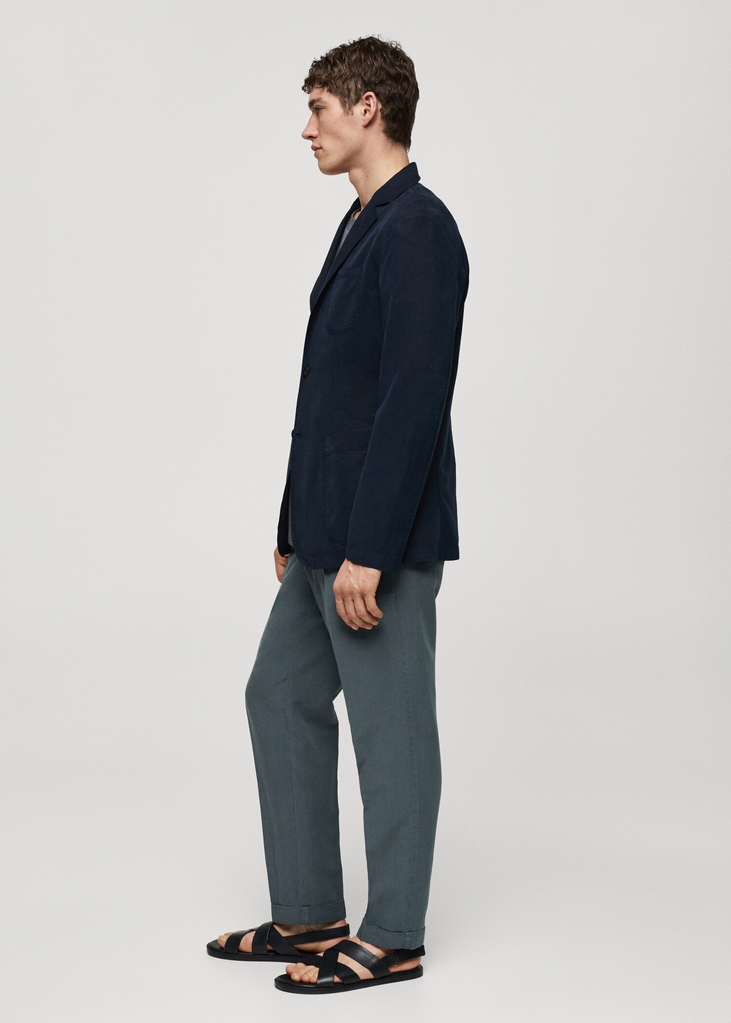 Veste slim fit lin coton - Détail de l'article 2