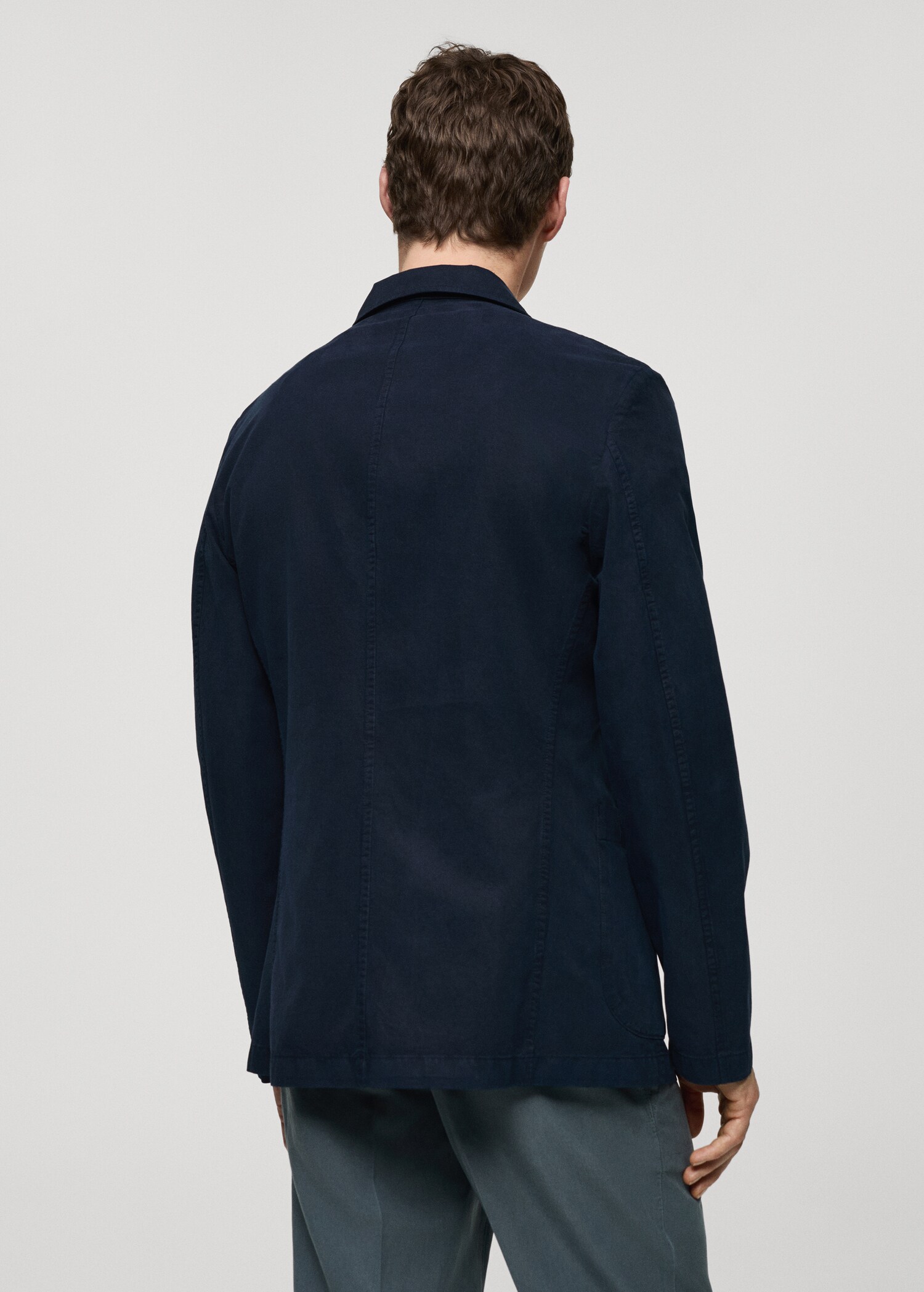 Veste slim fit lin coton - Verso de l’article