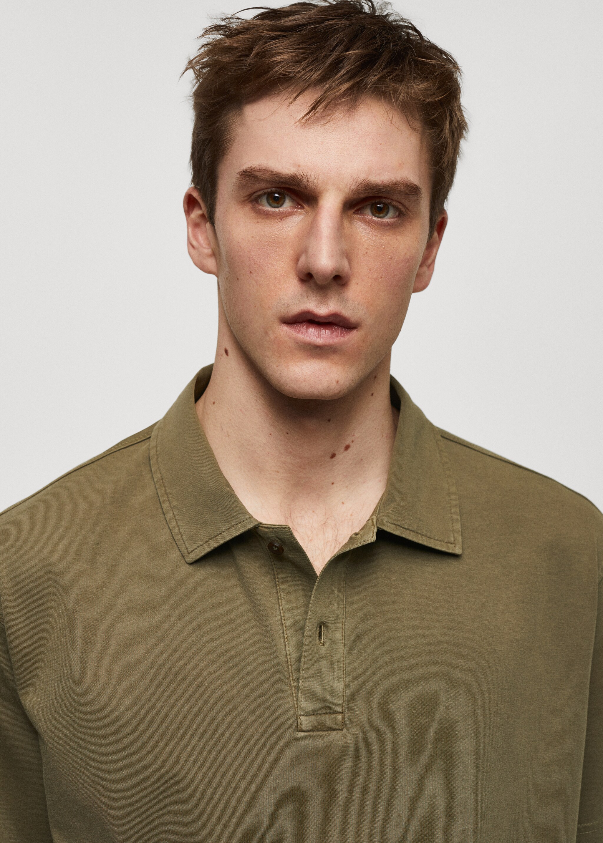 100% cotton relaxed fit polo shirt - Details of the article 1