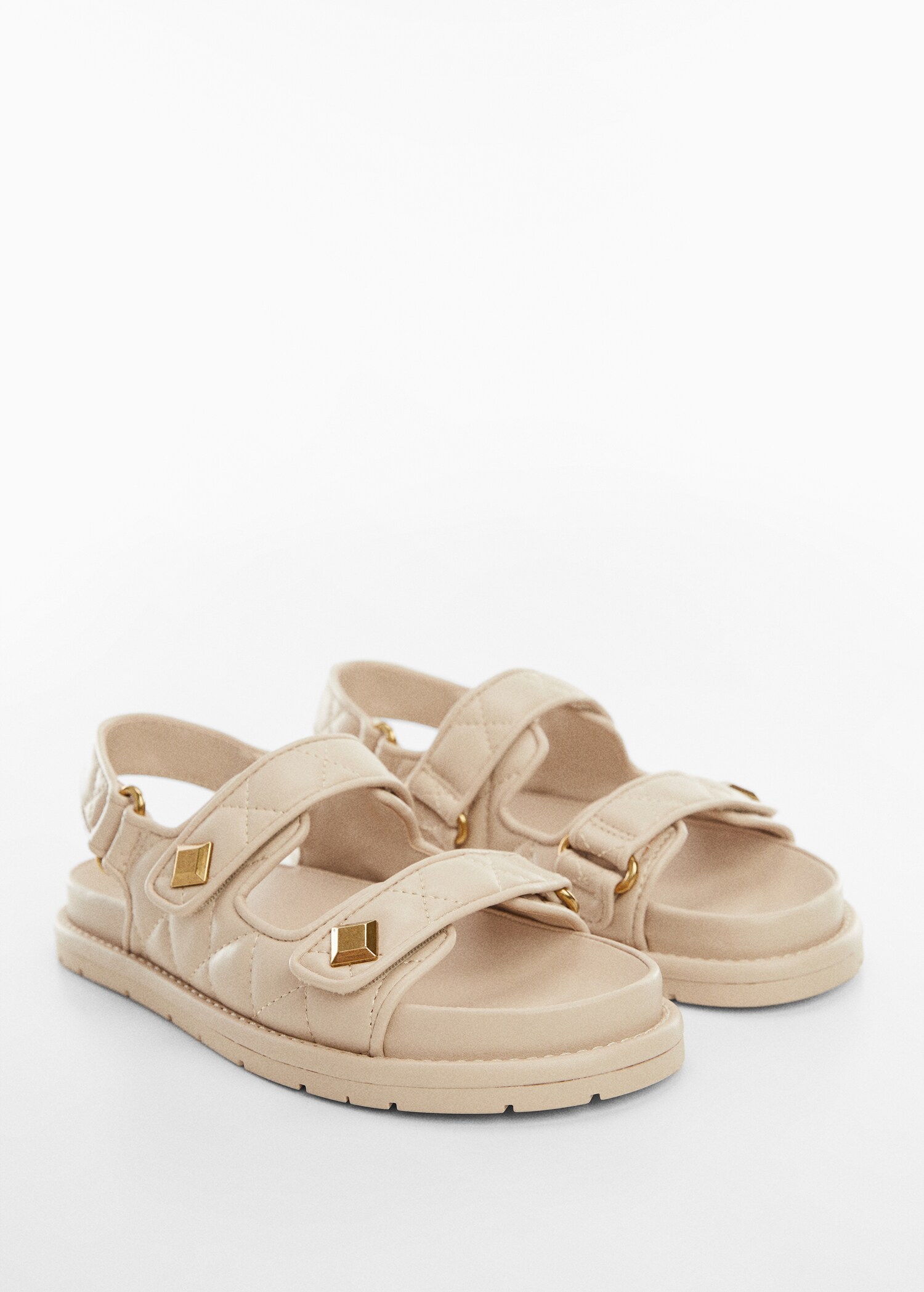 Platform quilted sandals - Medium plane