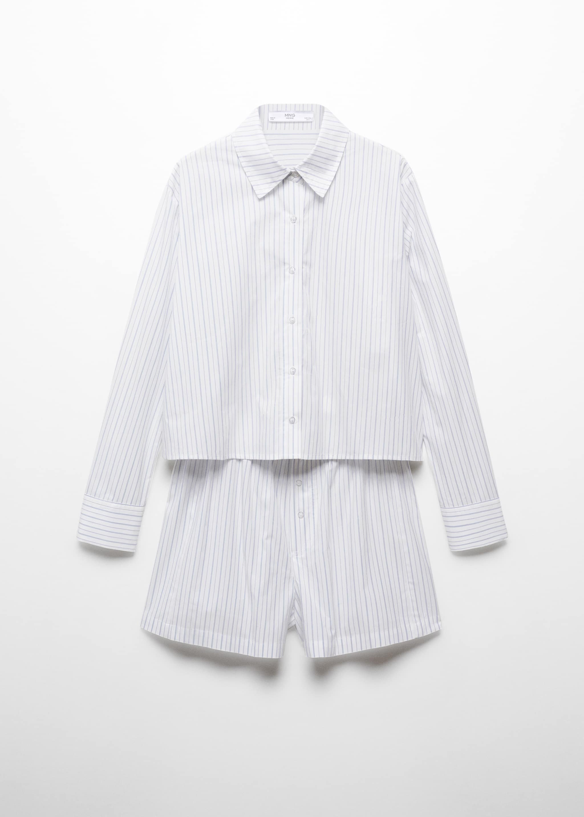 Two-piece striped cotton pyjamas - Article without model