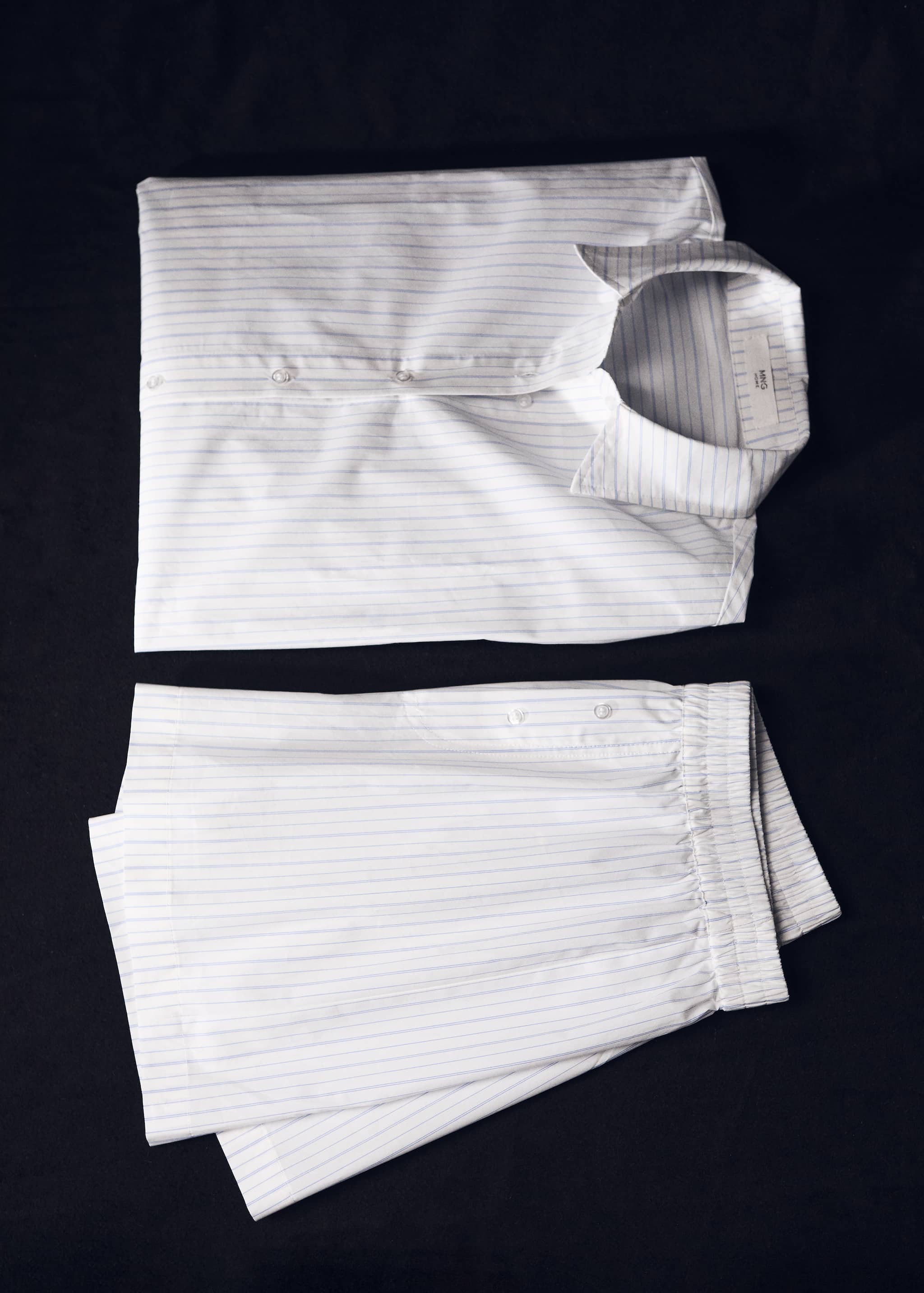 Two-piece striped cotton pyjamas - Details of the article 6