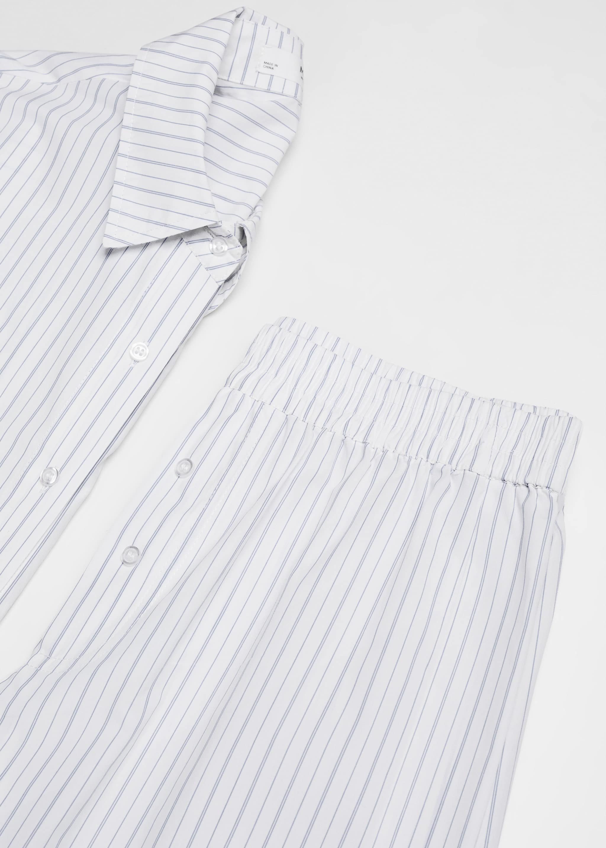 Two-piece striped cotton pyjamas - Details of the article 8