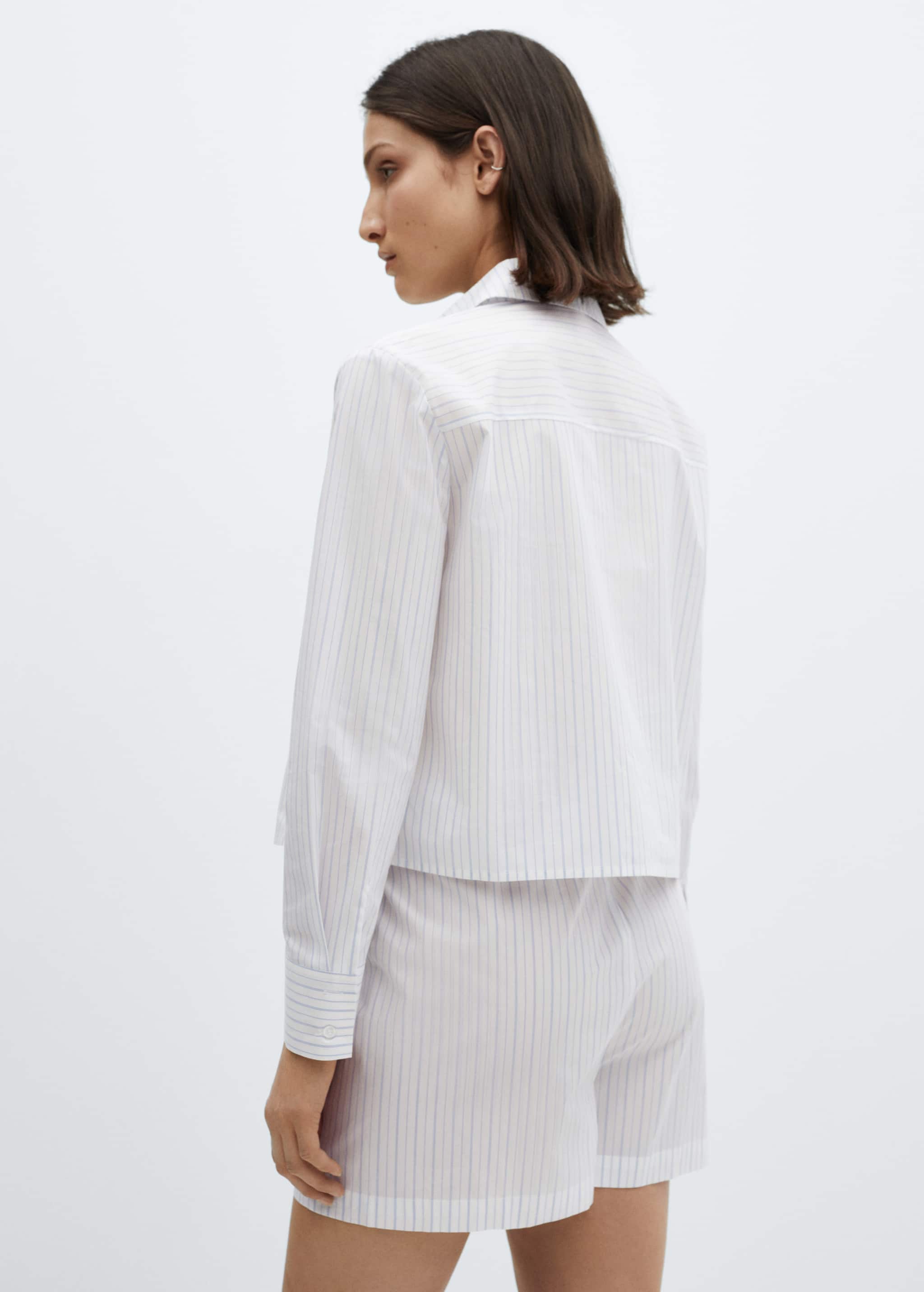 Two-piece striped cotton pyjamas - Reverse of the article