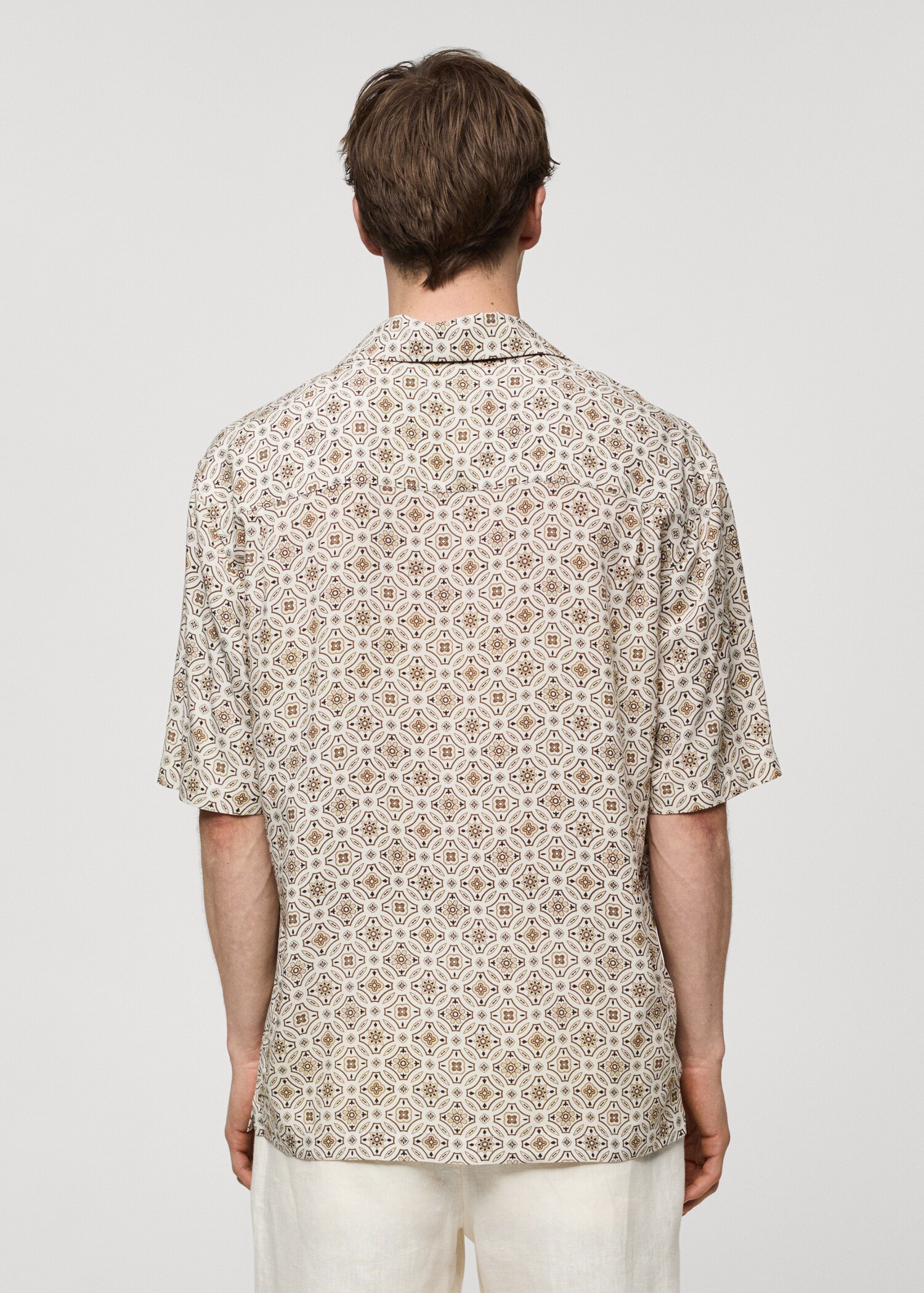Regular-fit flowy printed shirt - Reverse of the article