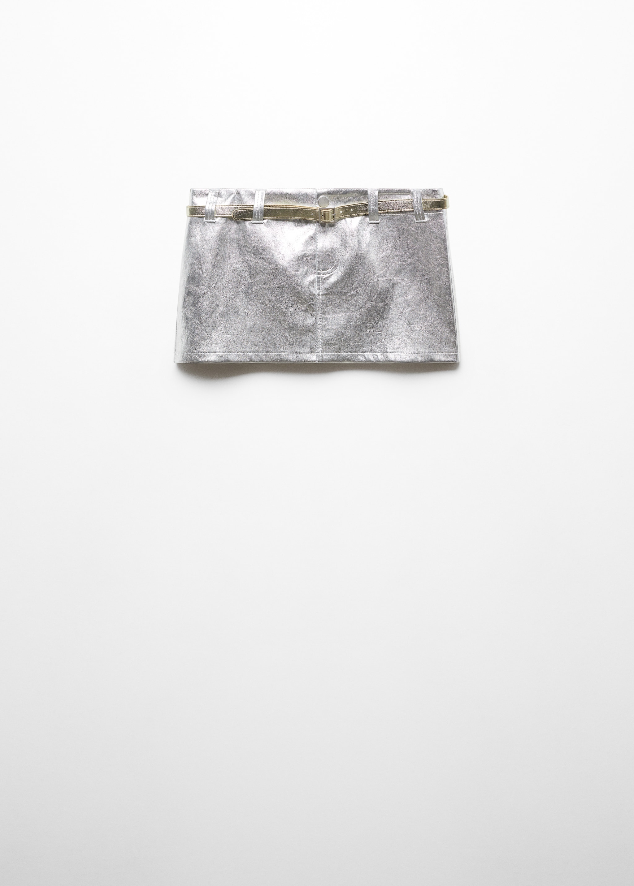 Metallic mini-skirt with belt - Article without model