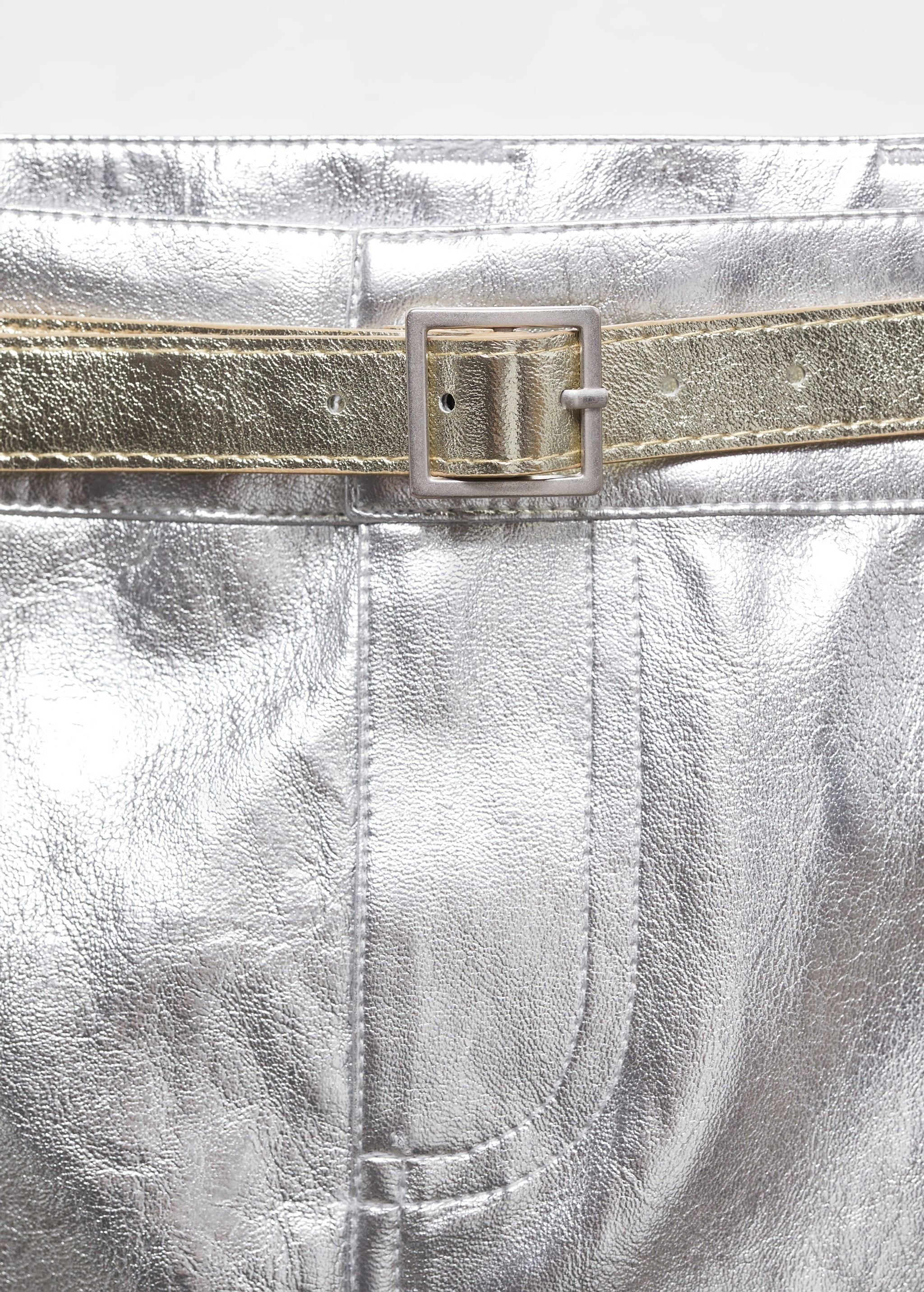 Metallic mini-skirt with belt - Details of the article 8