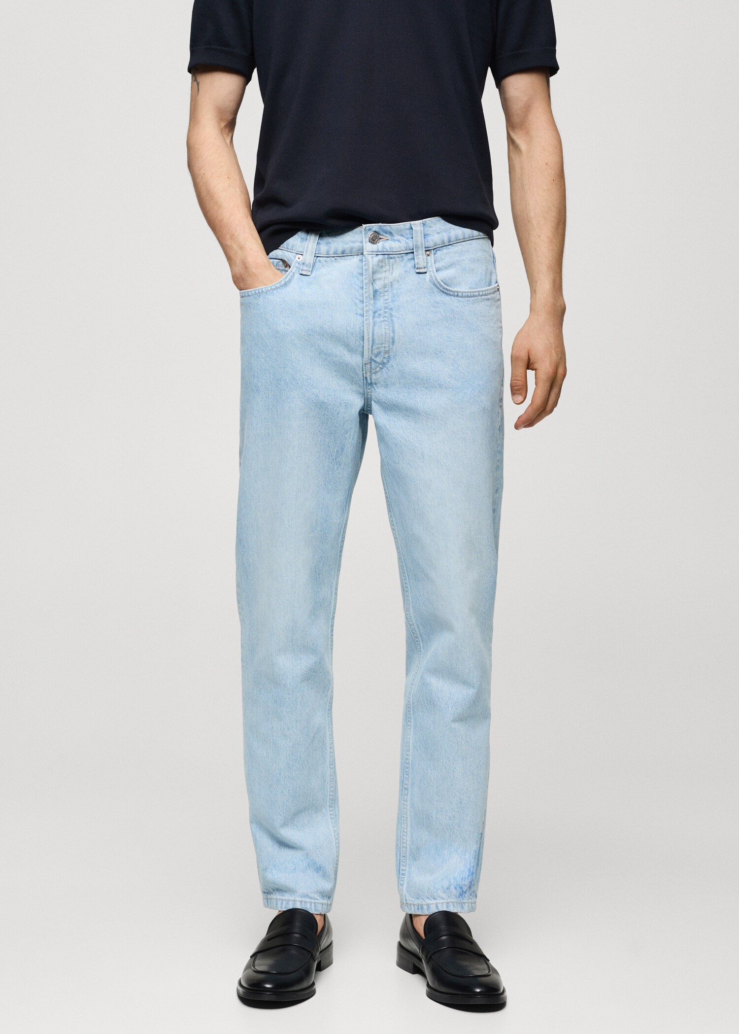 Regular fit cotton tencel jeans BERTO® - Medium plane