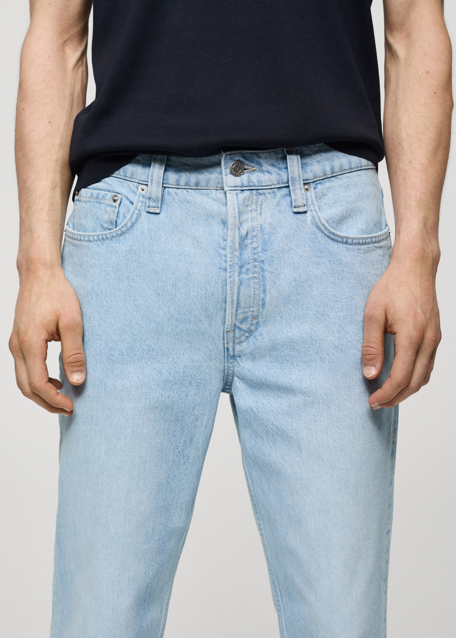 Regular fit cotton tencel jeans BERTO® - Details of the article 1