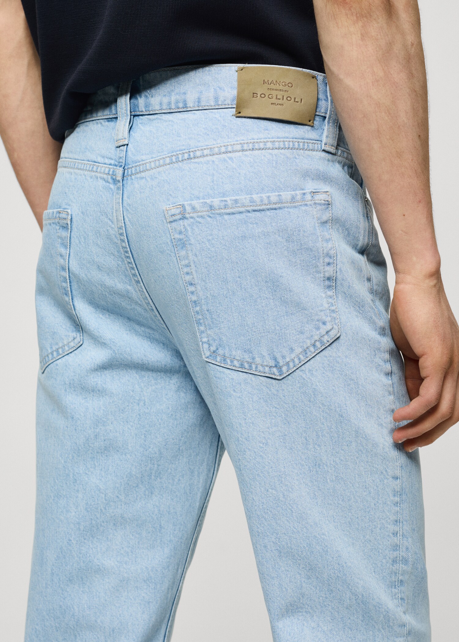 Regular fit cotton tencel jeans BERTO® - Details of the article 4