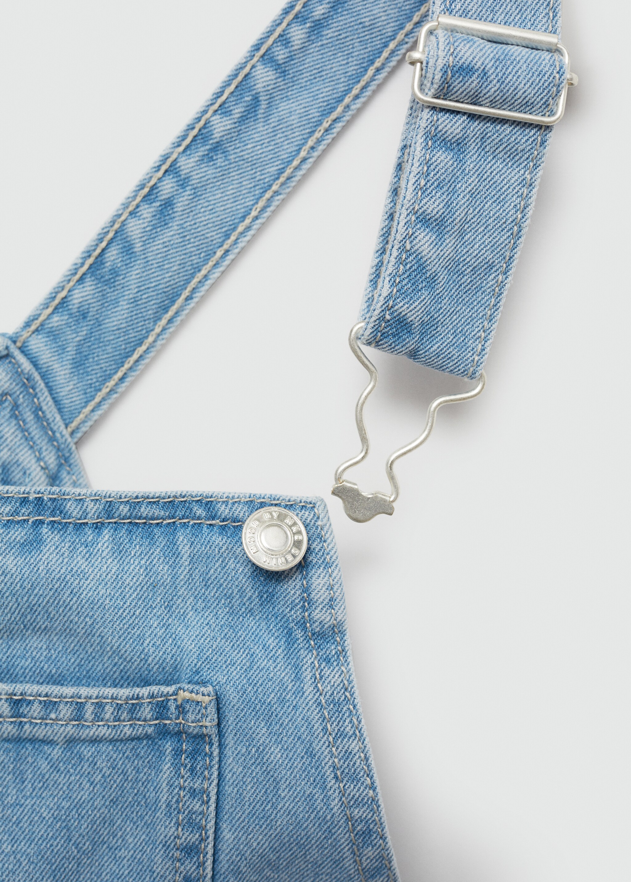 Short denim dungarees - Details of the article 8