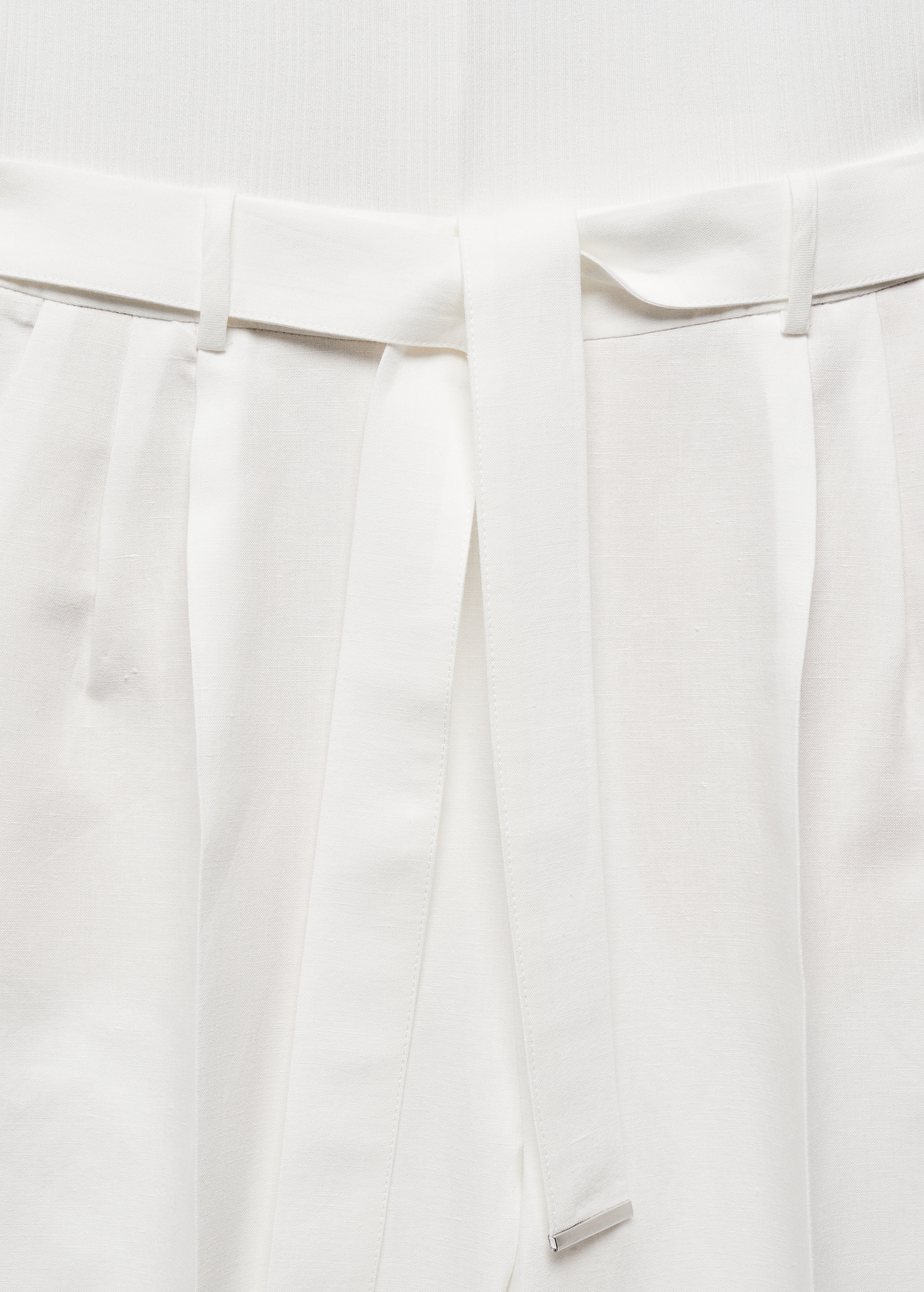 Contrast-linen body jumpsuit - Details of the article 8