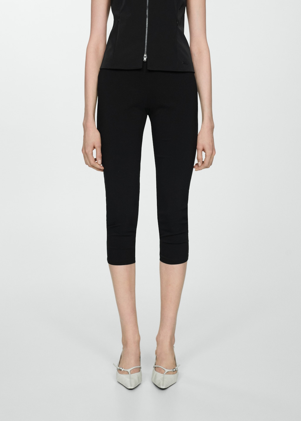 SES Capri-leggings voor dames, 3/4 lengte, katoen, per 2 verpakt, 13-15