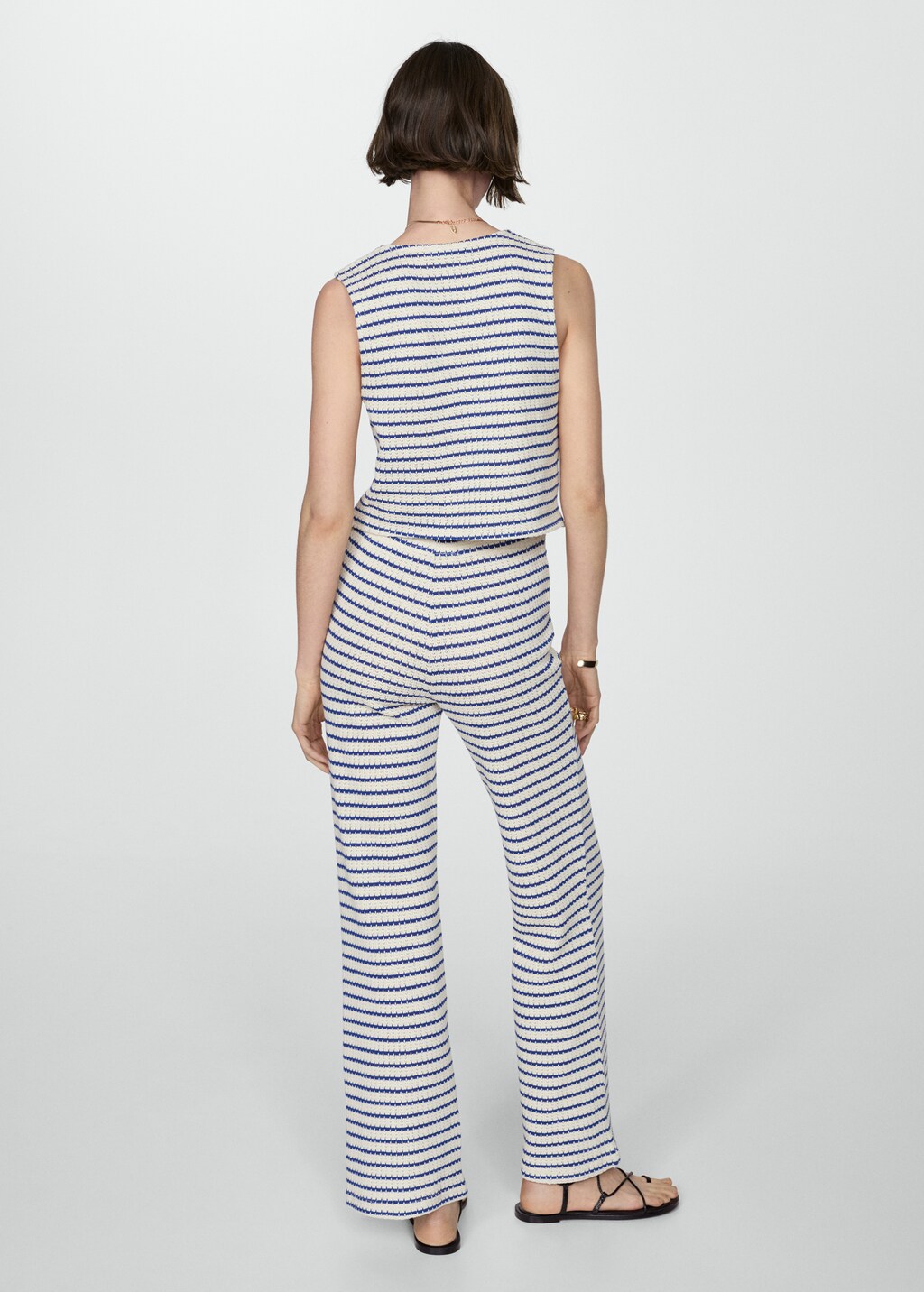 Crochet striped trousers Women MANGO Papua New Guinea