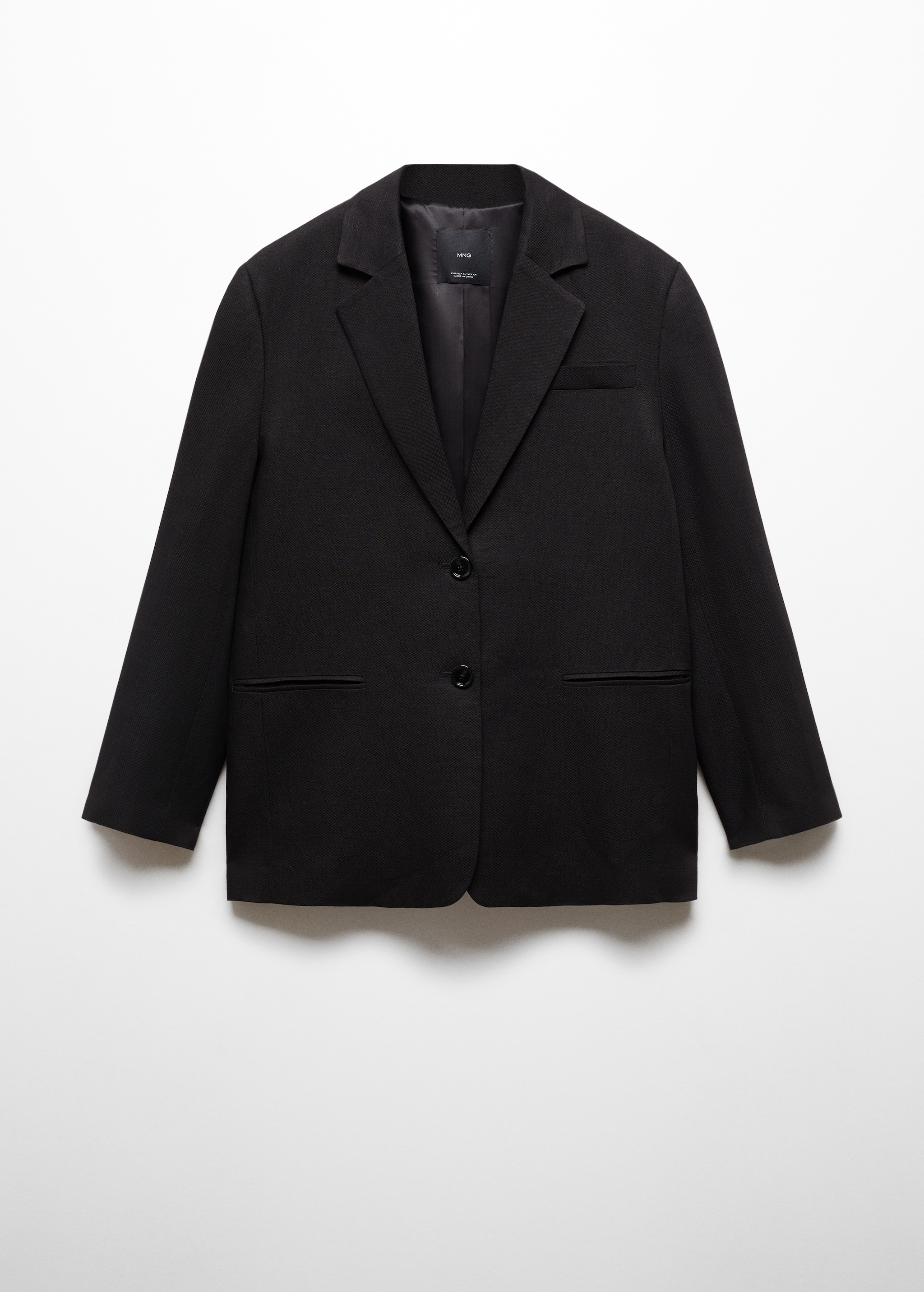 Düğmeli keten blazer ceket - Modelsiz ürün