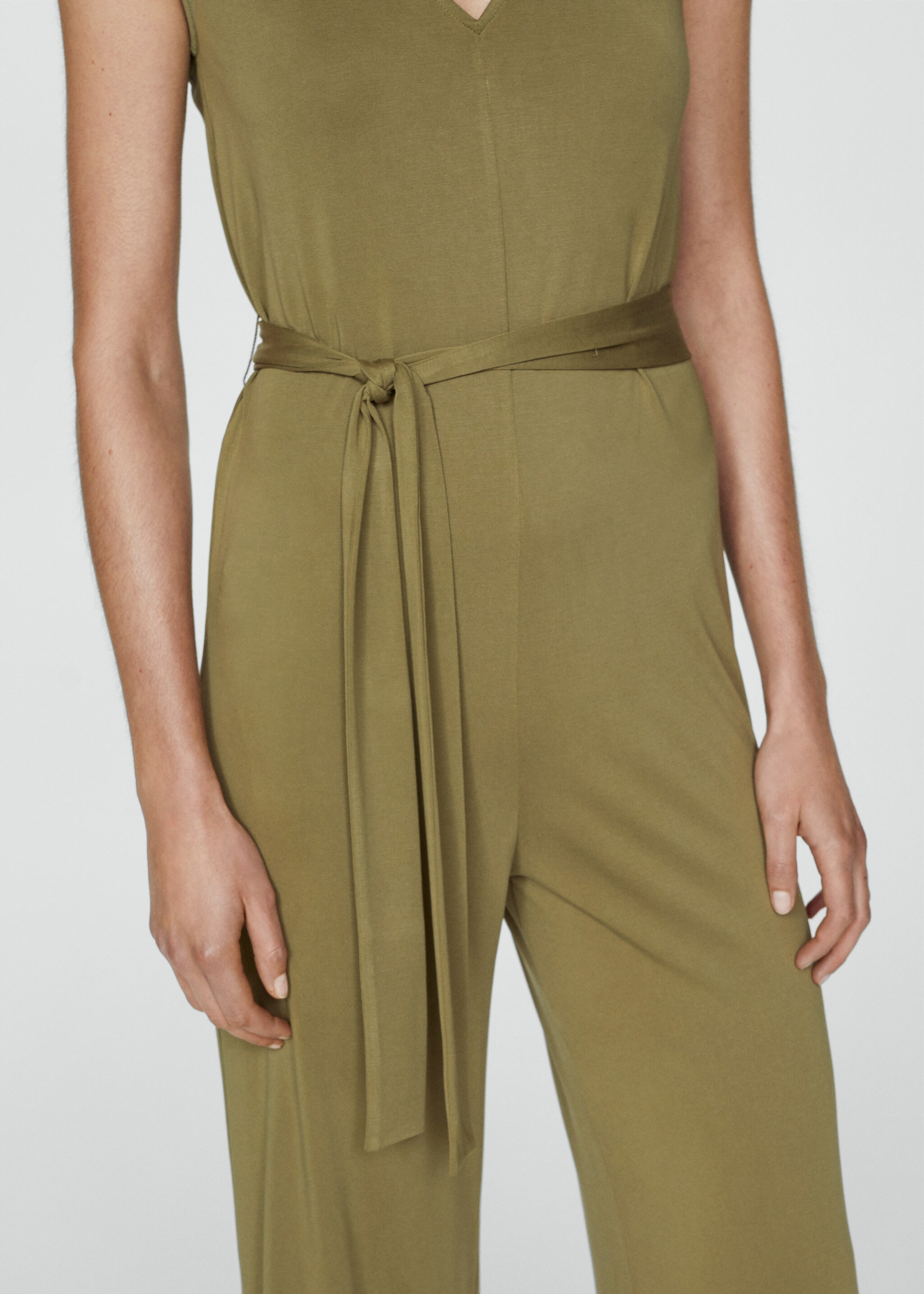 Bow long jumpsuit - Details of the article 4