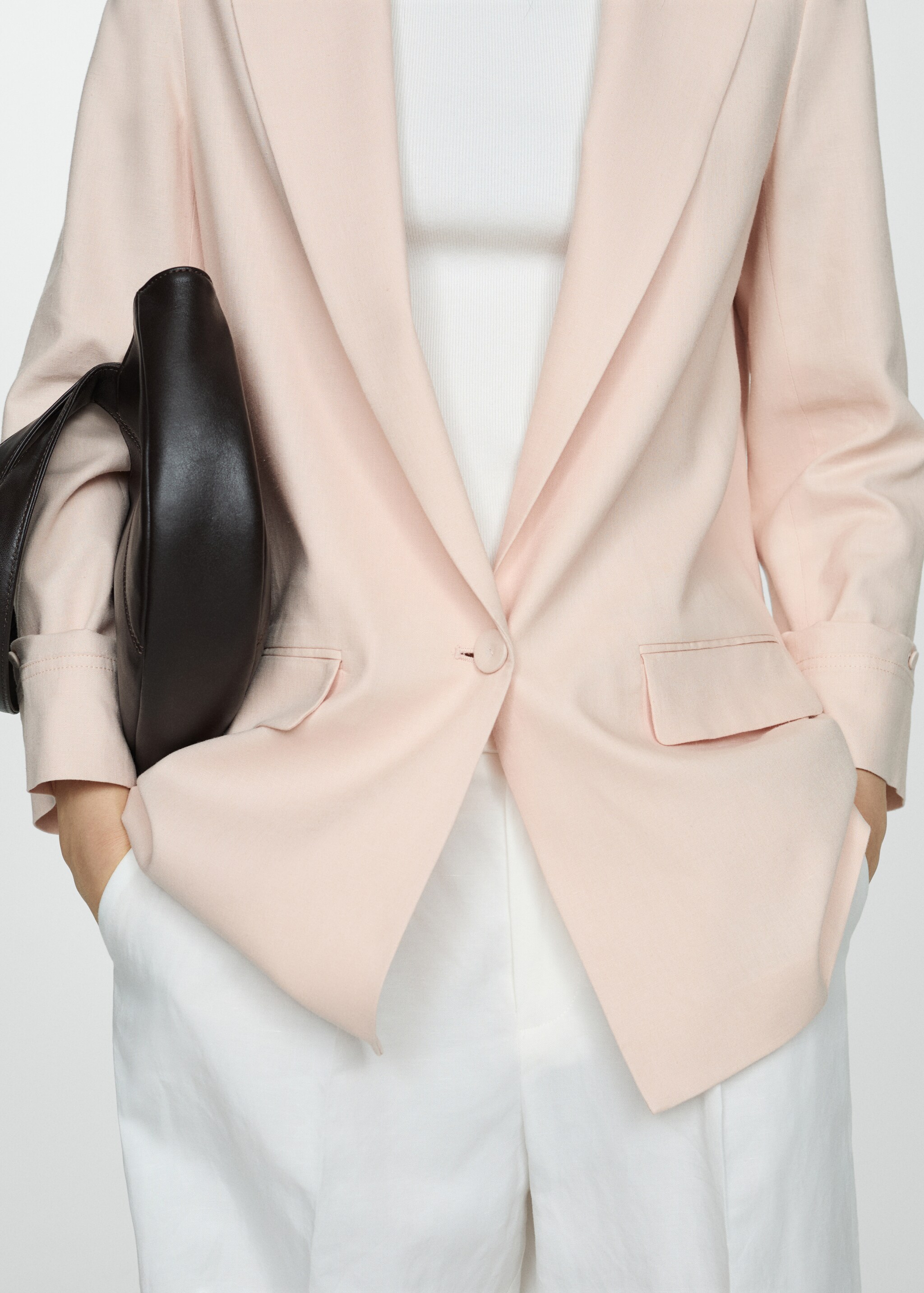 Linen jacket with buttoned cuffs - Details of the article 6