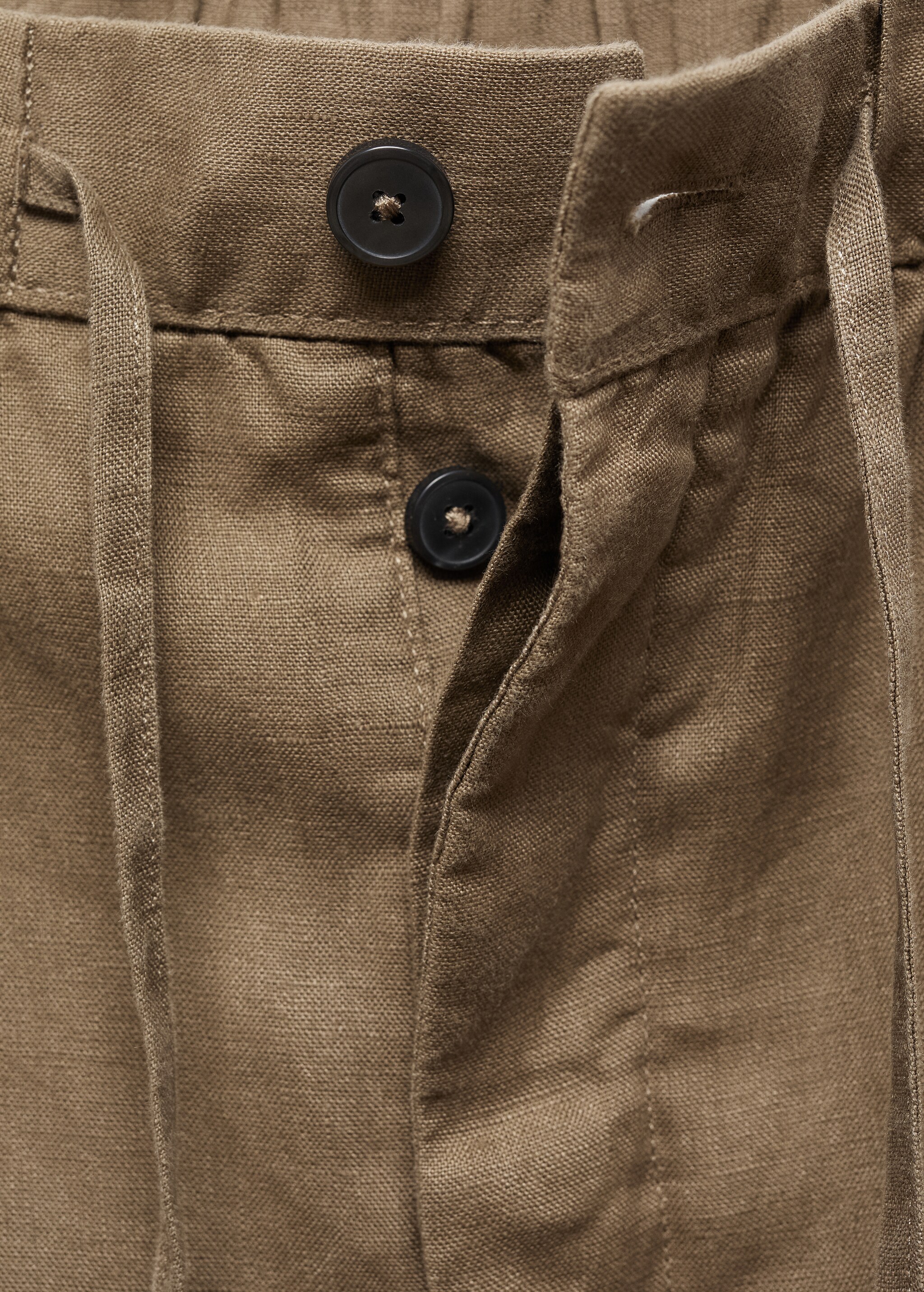 100% linen bermuda shorts with drawstring - Details of the article 8