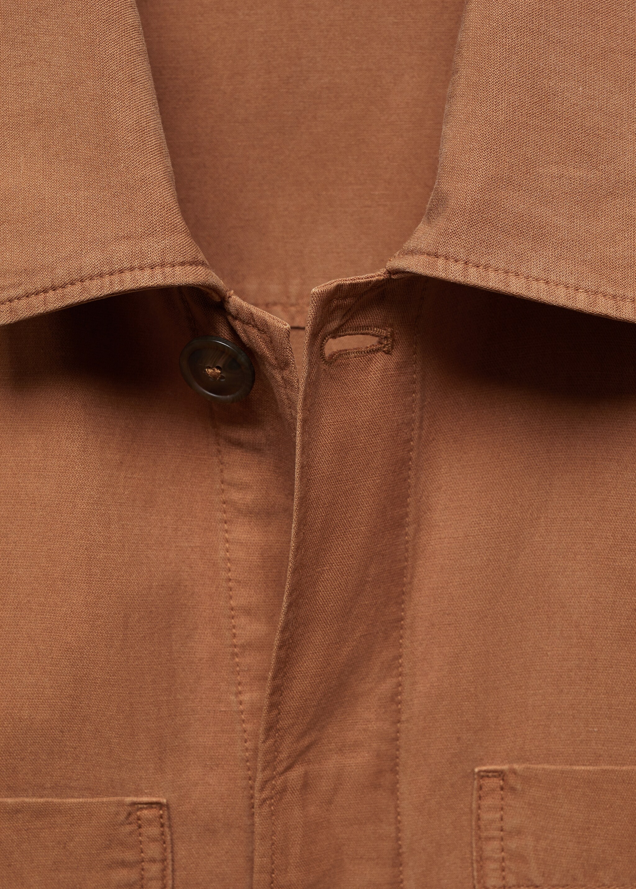 Верхняя рубашка slim fit тенсель и лен - Деталь изделия 8