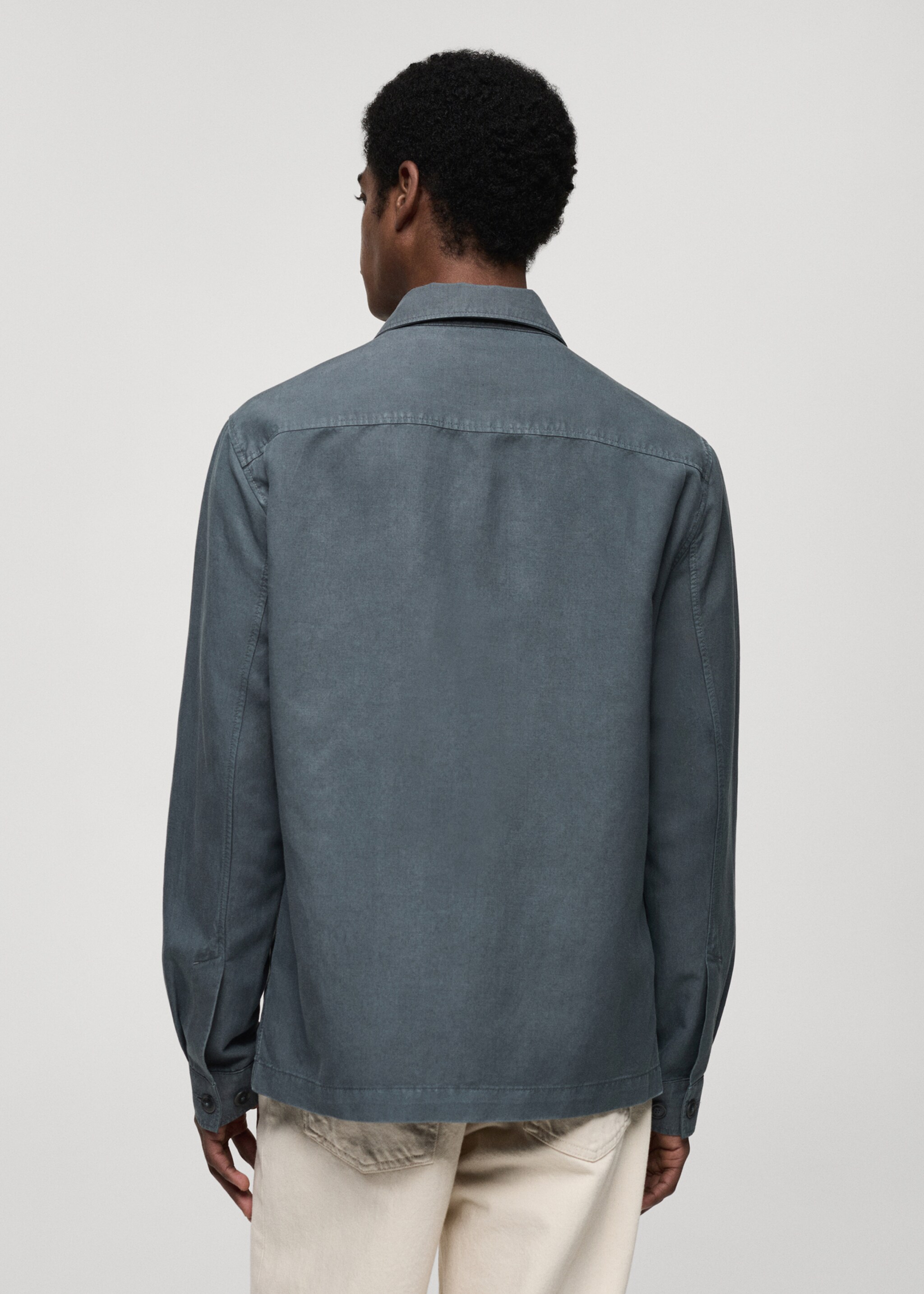 Surchemise slim-fit Tencel lin - Verso de l’article