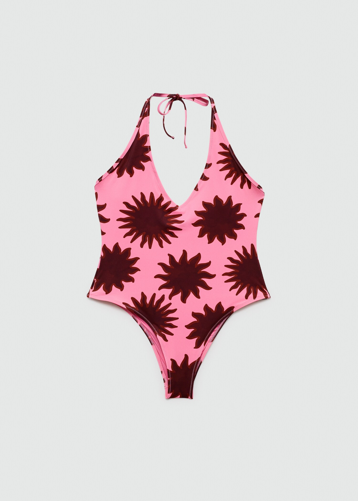 Printed V-neck swimsuit - Article without model