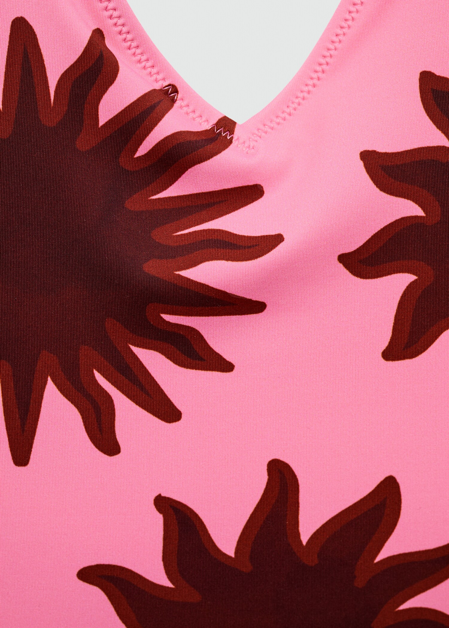 Printed V-neck swimsuit - Details of the article 8