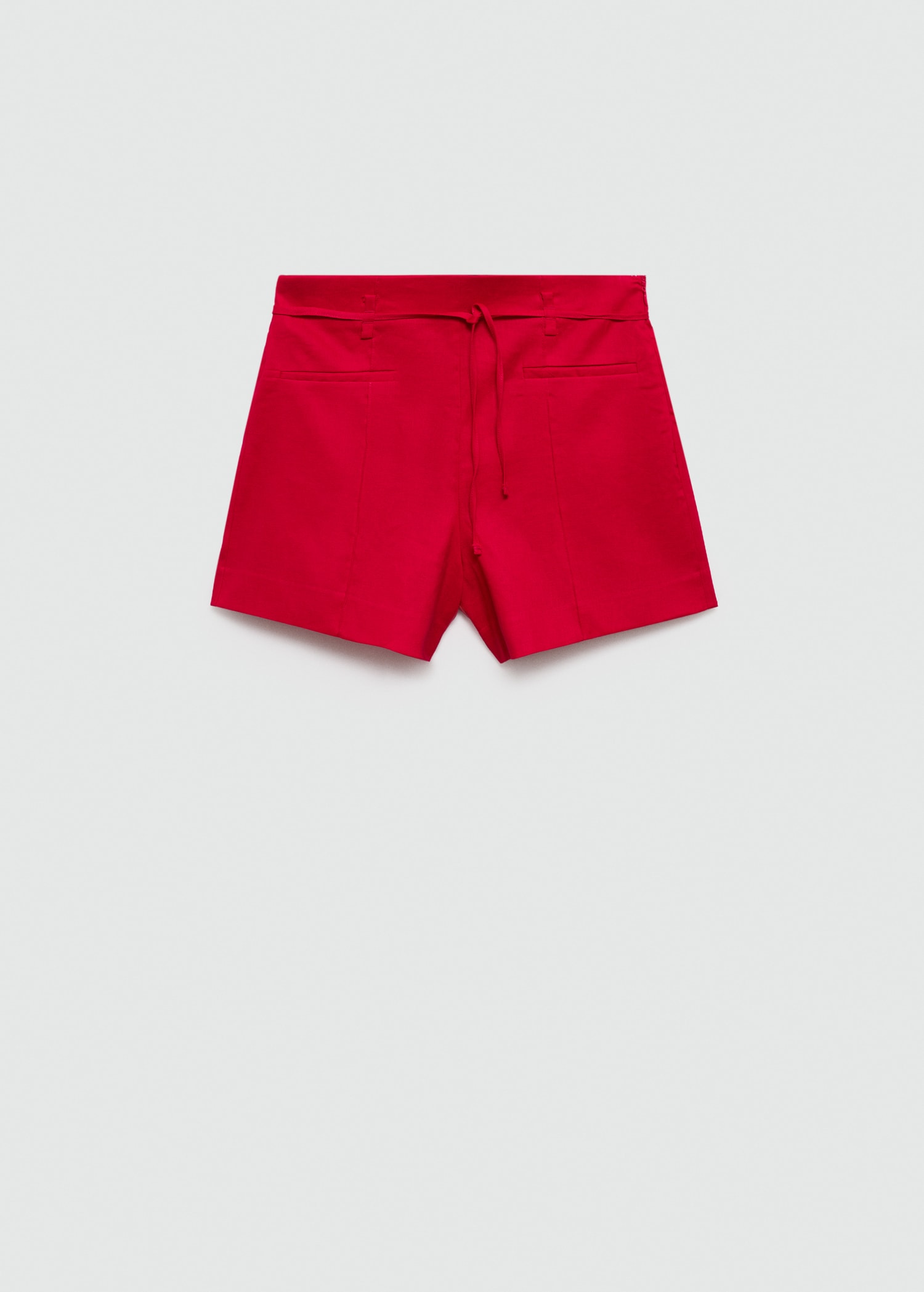 Linen shorts with bow