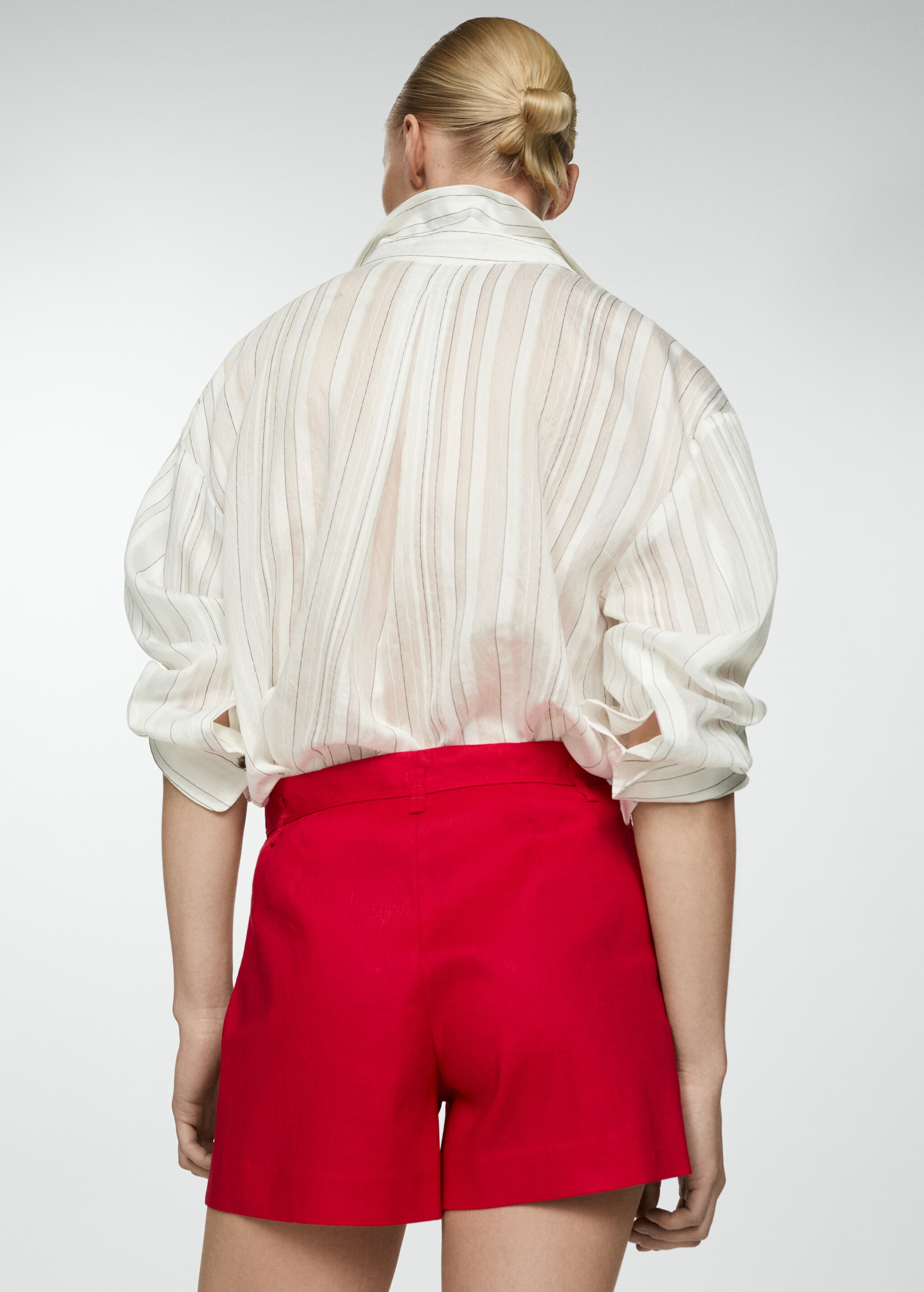 Shorts linen bow - Обратная сторона изделия
