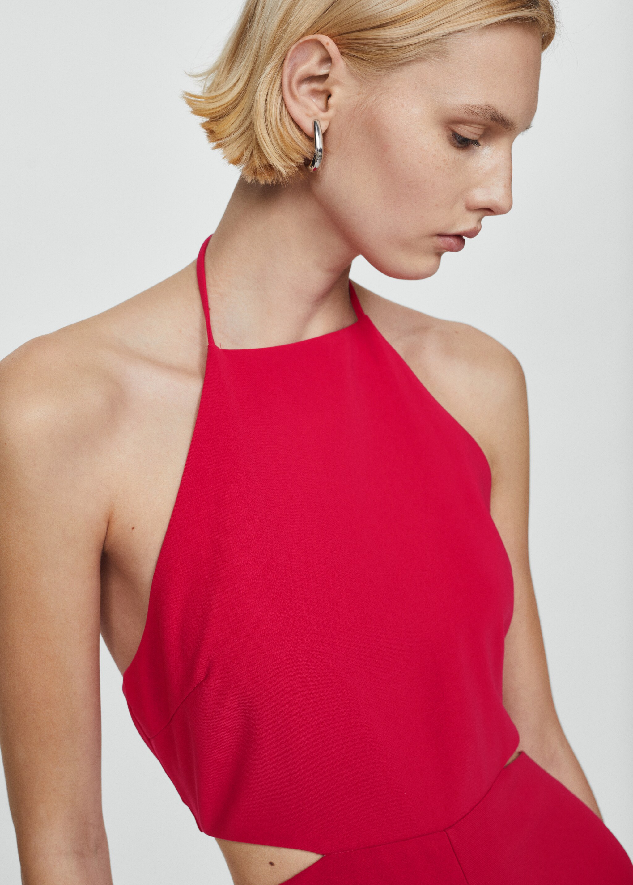Halter jumpsuit with slits - Details of the article 1