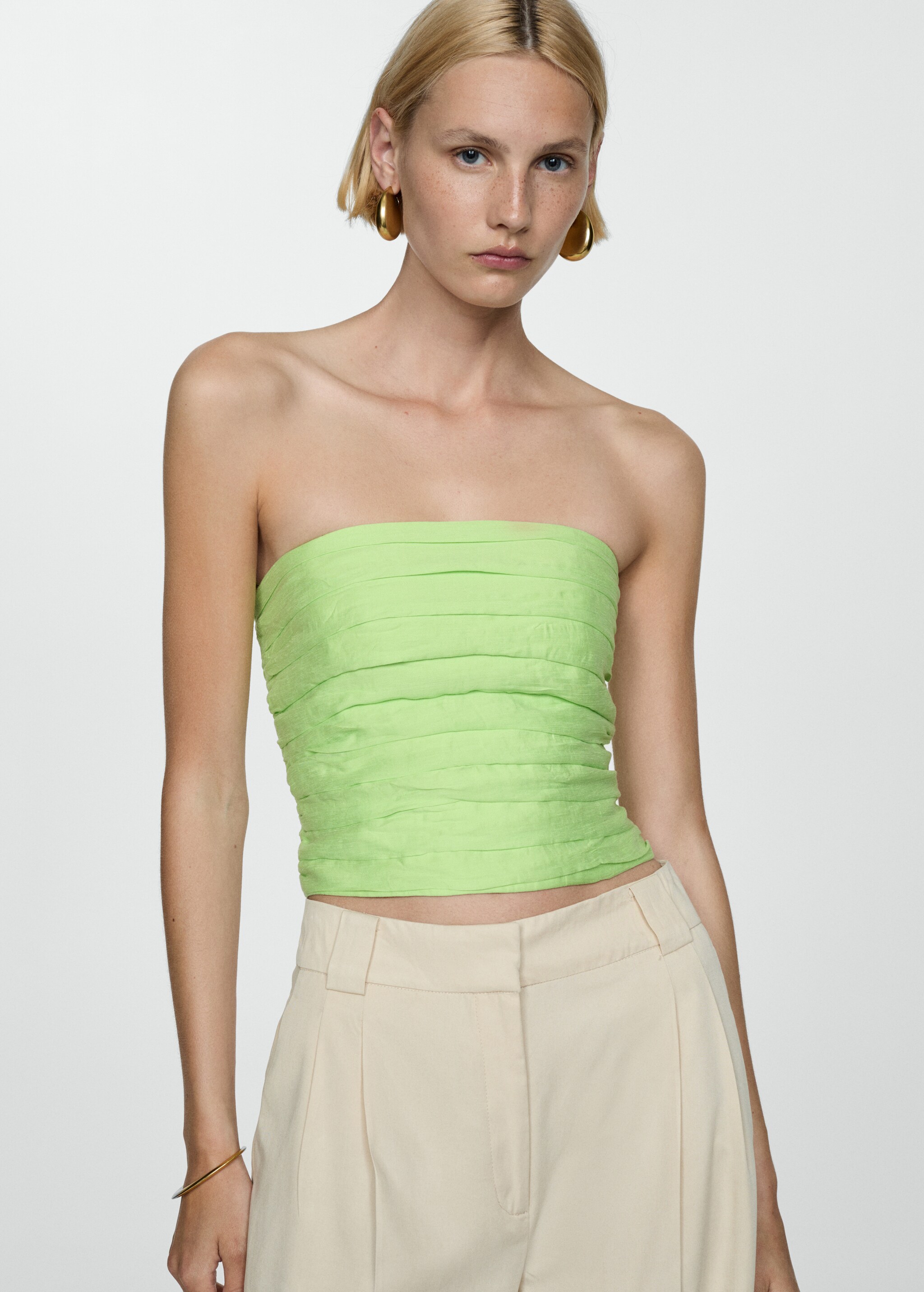 Draped crop top - Details of the article 2