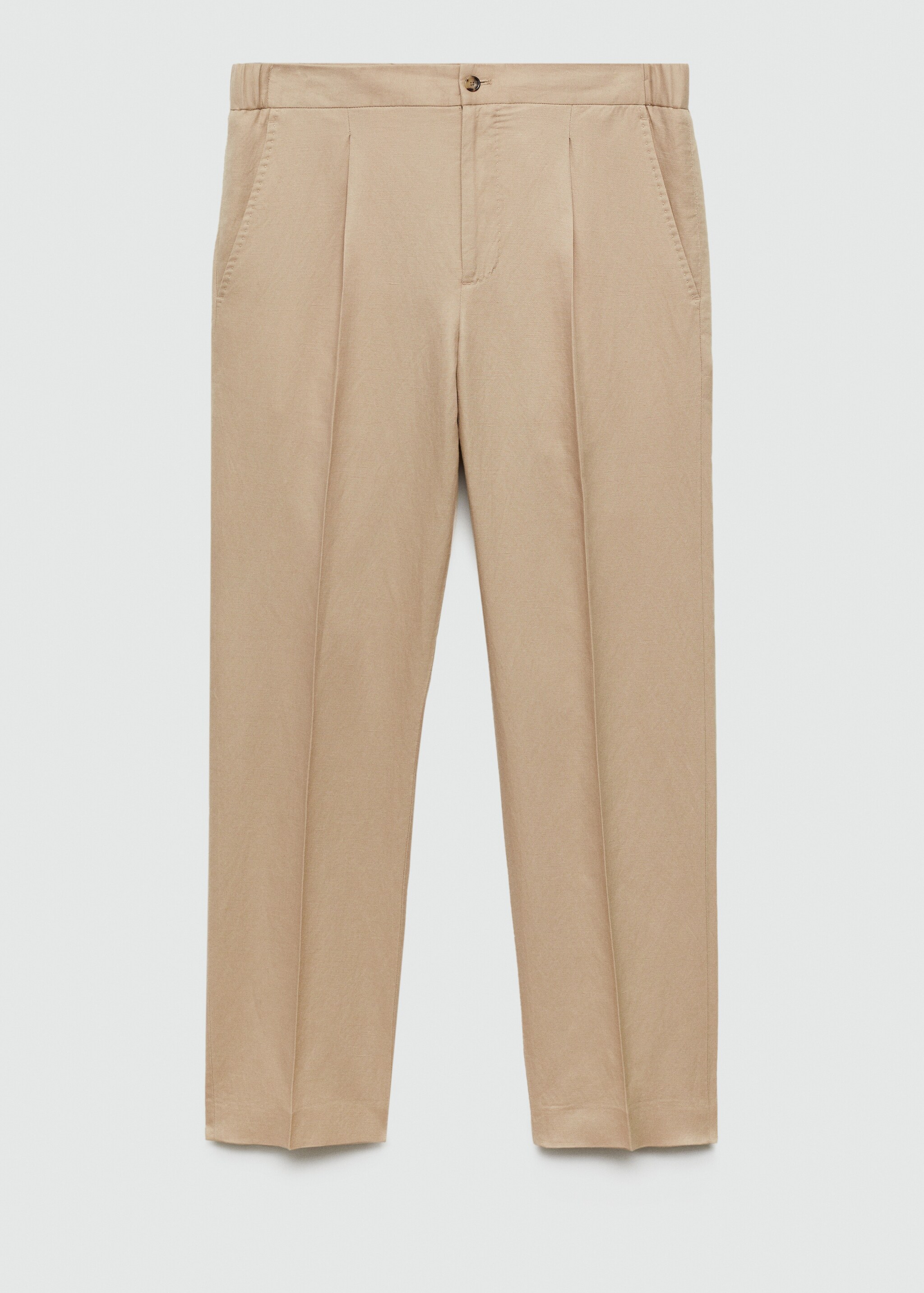 Tencel-linen pleated pants - Article without model