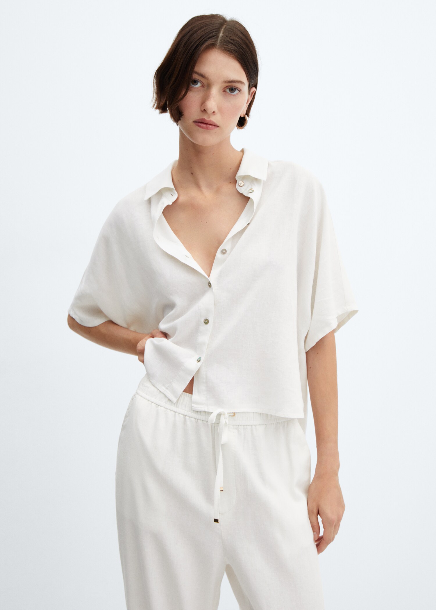 Camisa lli màniga curta - Pla mig
