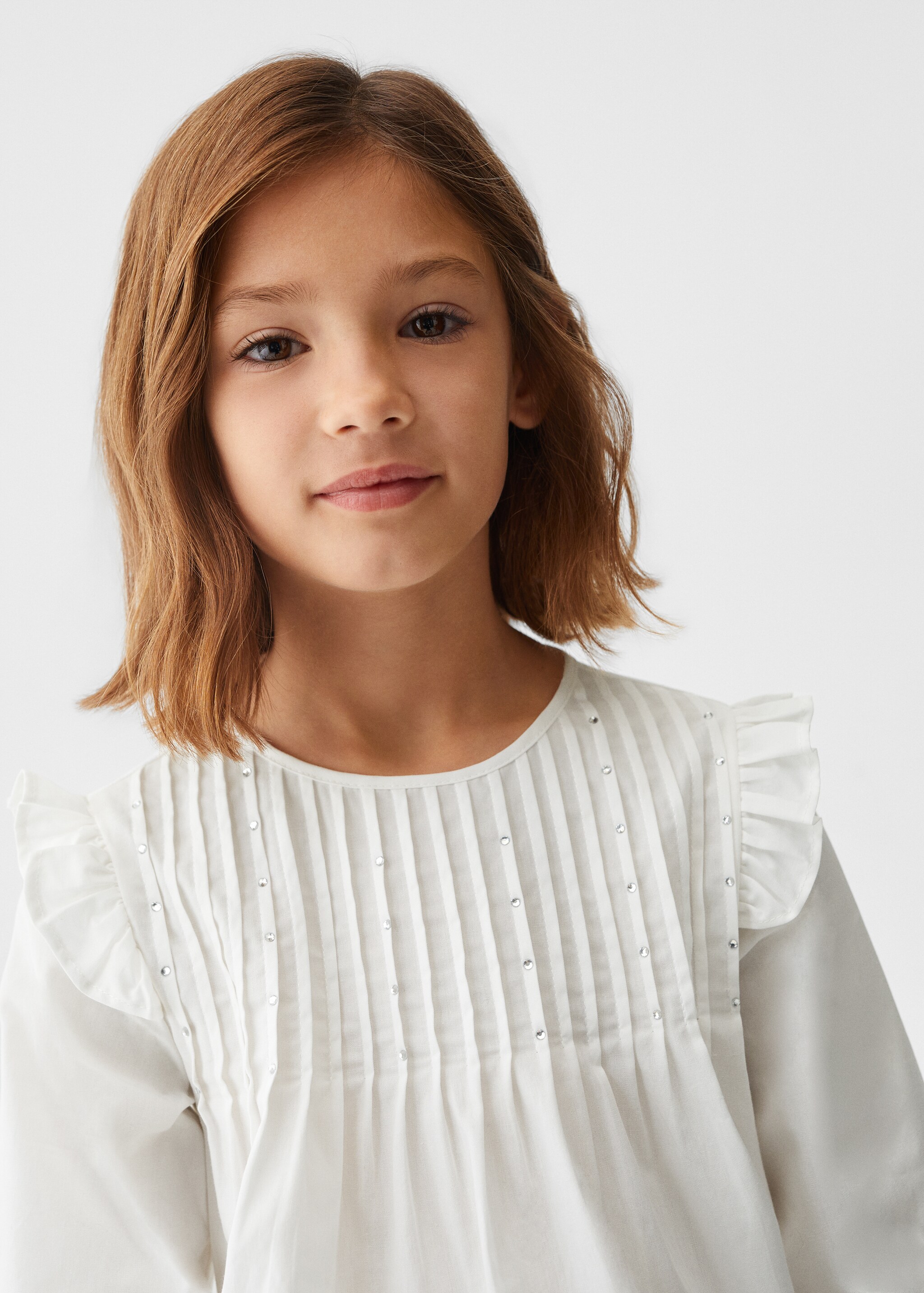 Ruffled cotton blouse - Details of the article 1