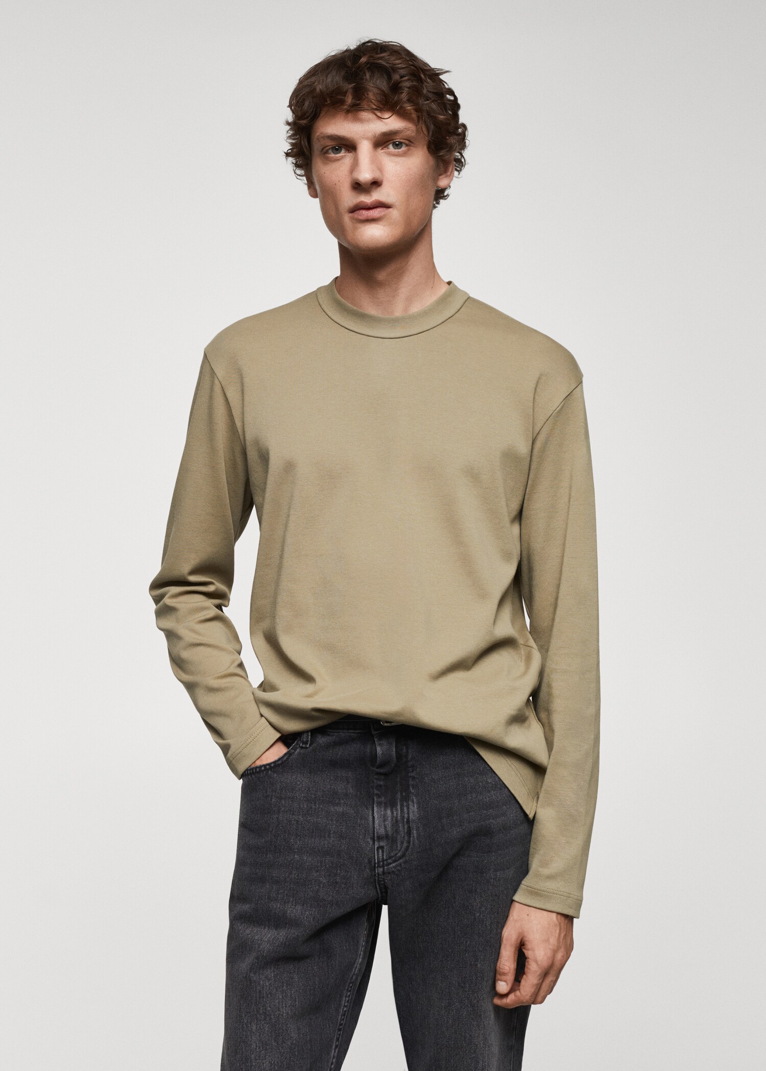 T-shirt 100 % coton manches longues - Plan moyen