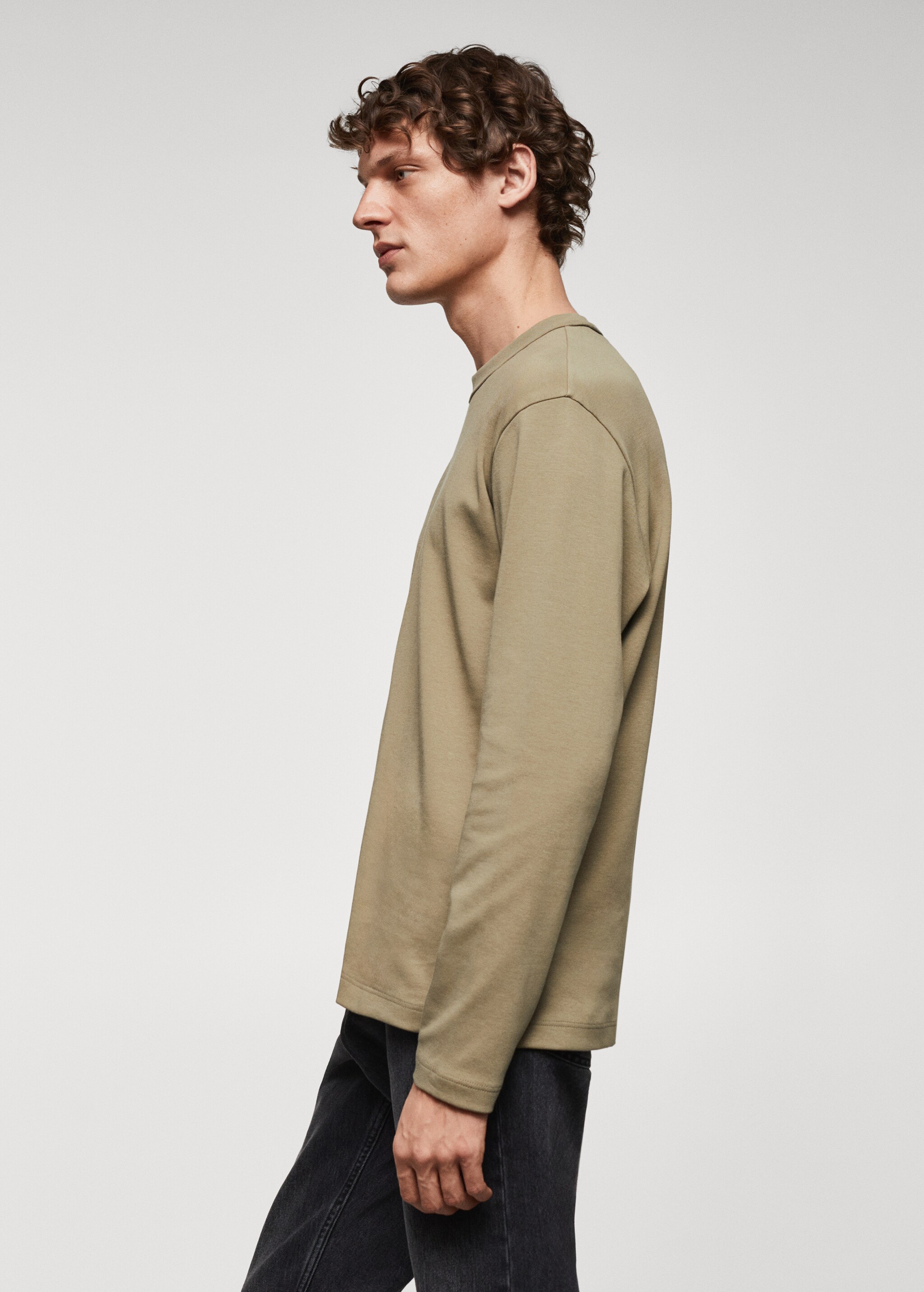 100% cotton long-sleeved t-shirt - Details of the article 2