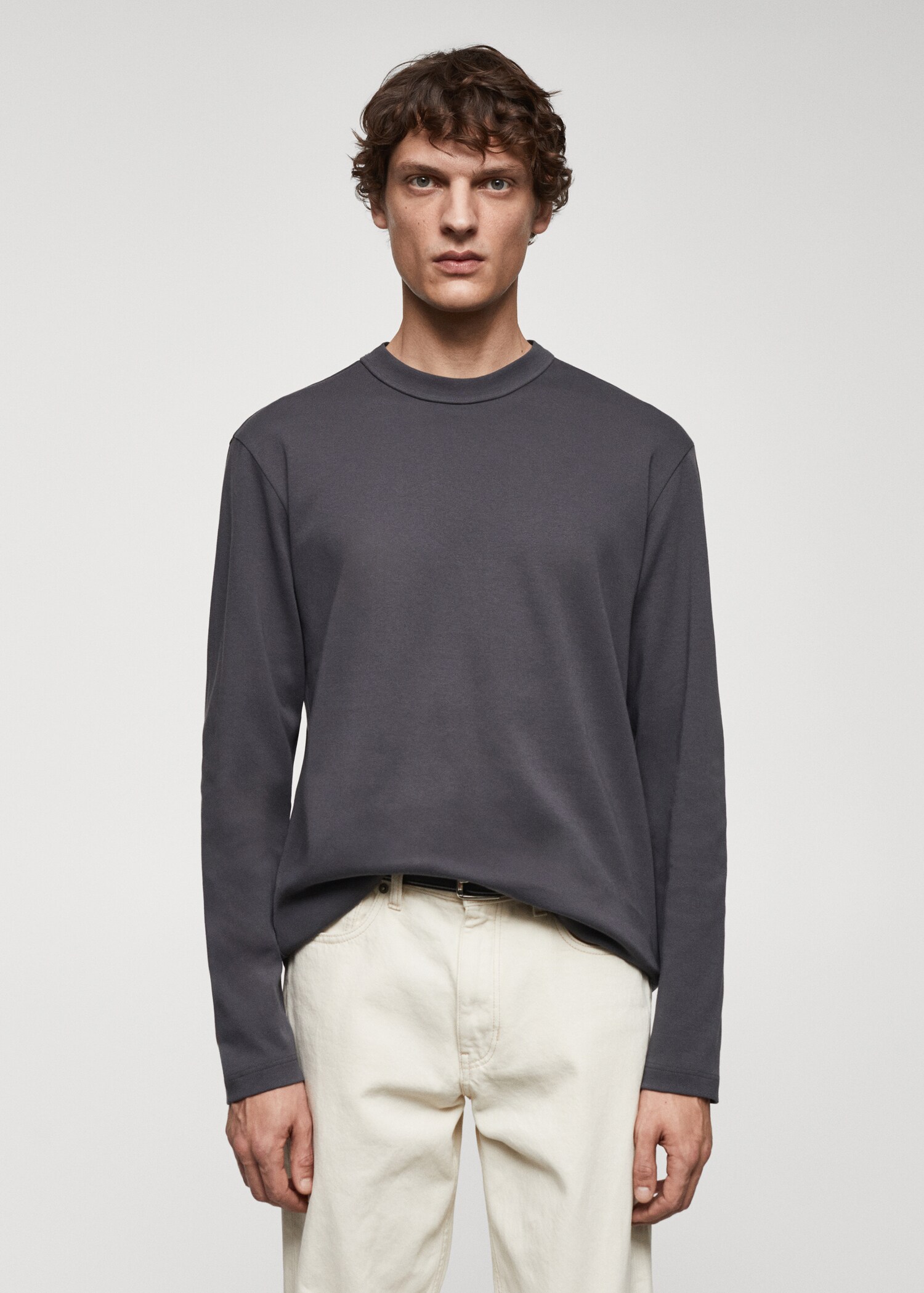 100% cotton long-sleeved t-shirt - Medium plane