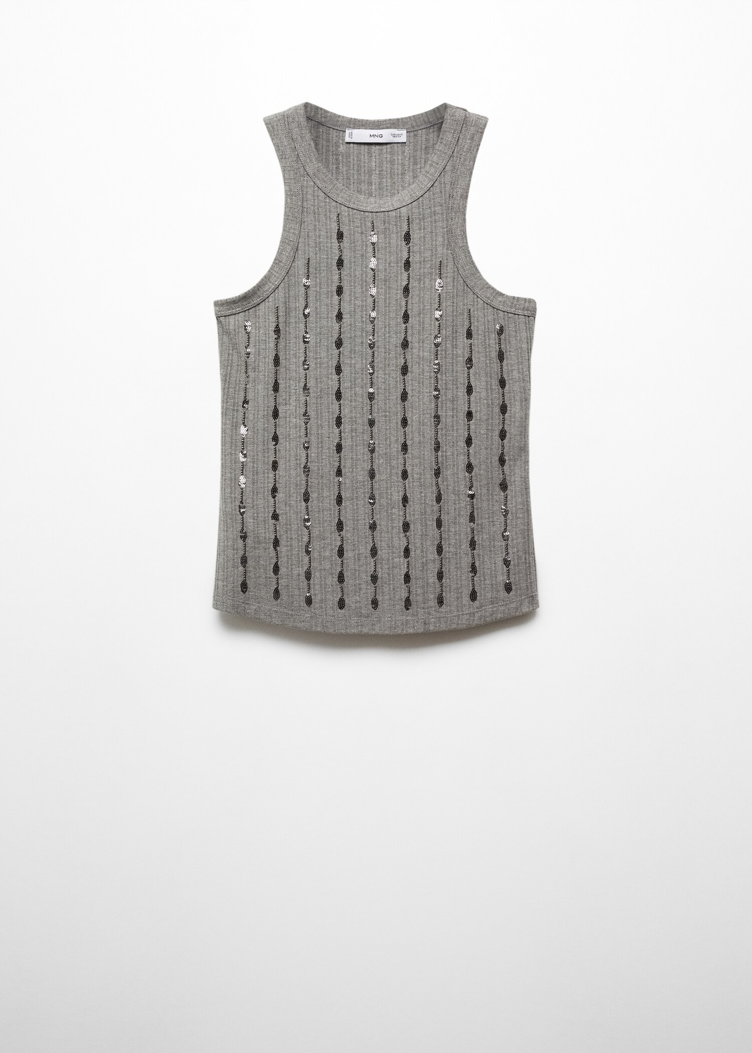 Top maille broderie paillettes - Article sans modèle