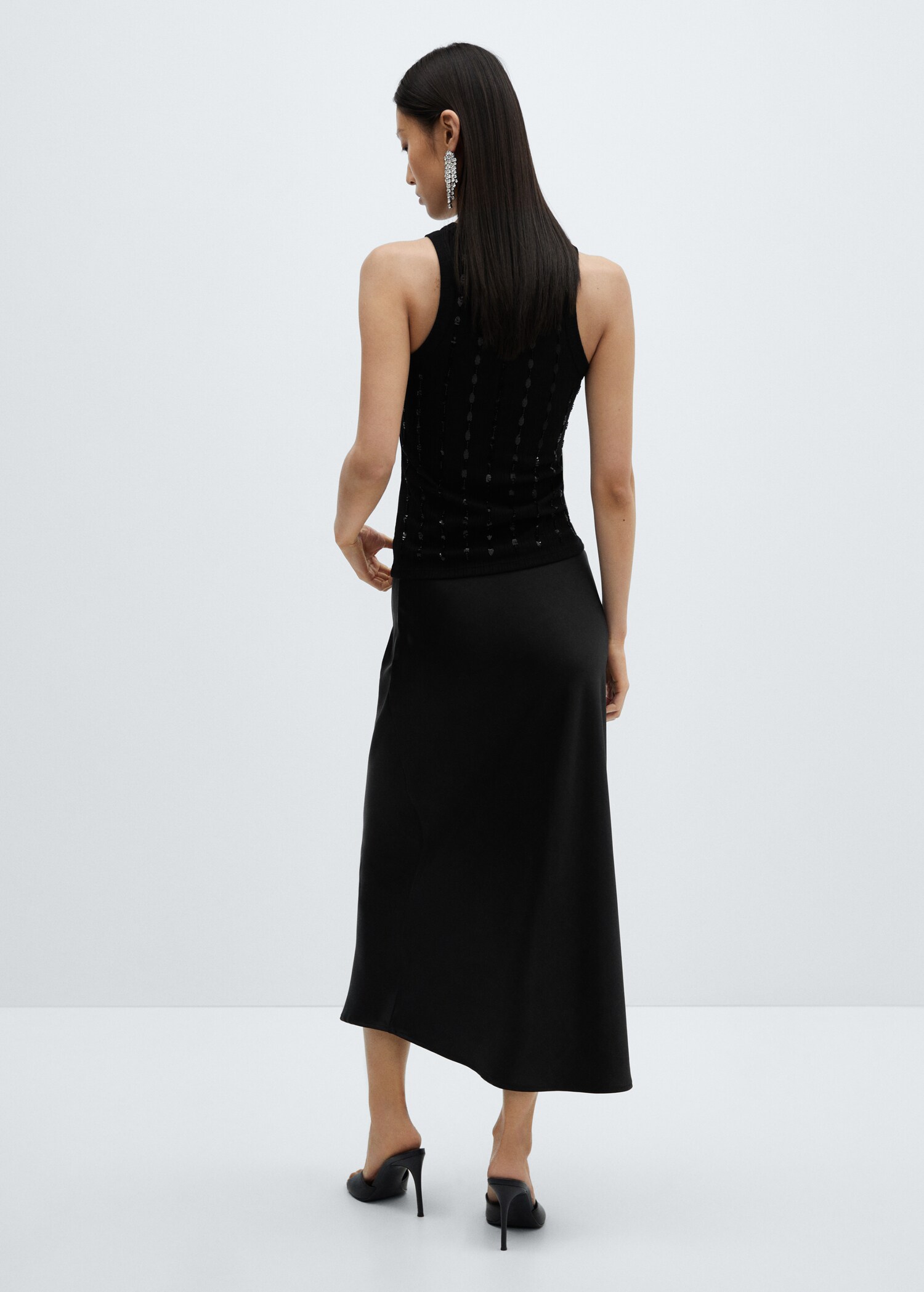 Top maille broderie paillettes - Verso de l’article