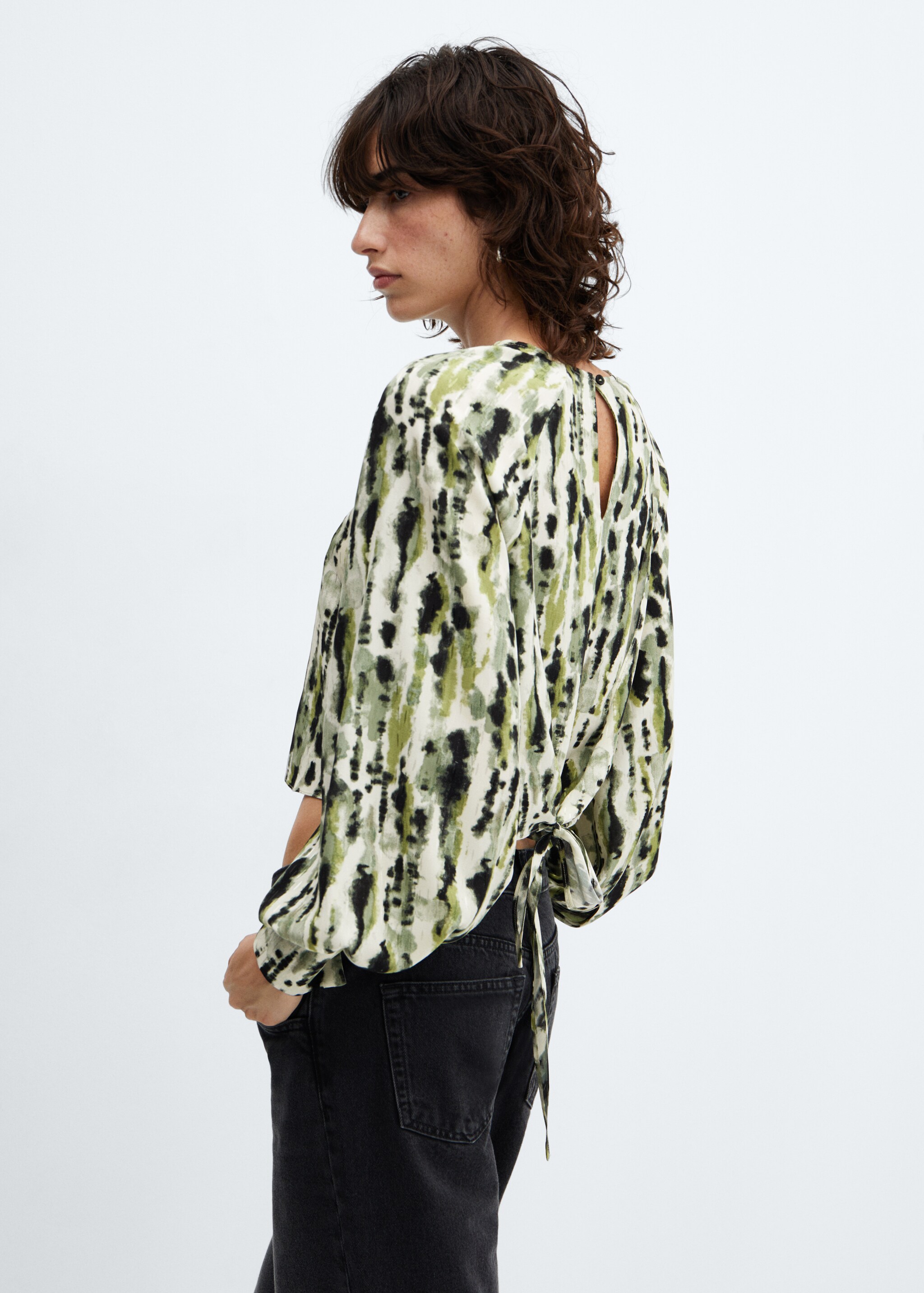 Bow printed blouse - Details of the article 2